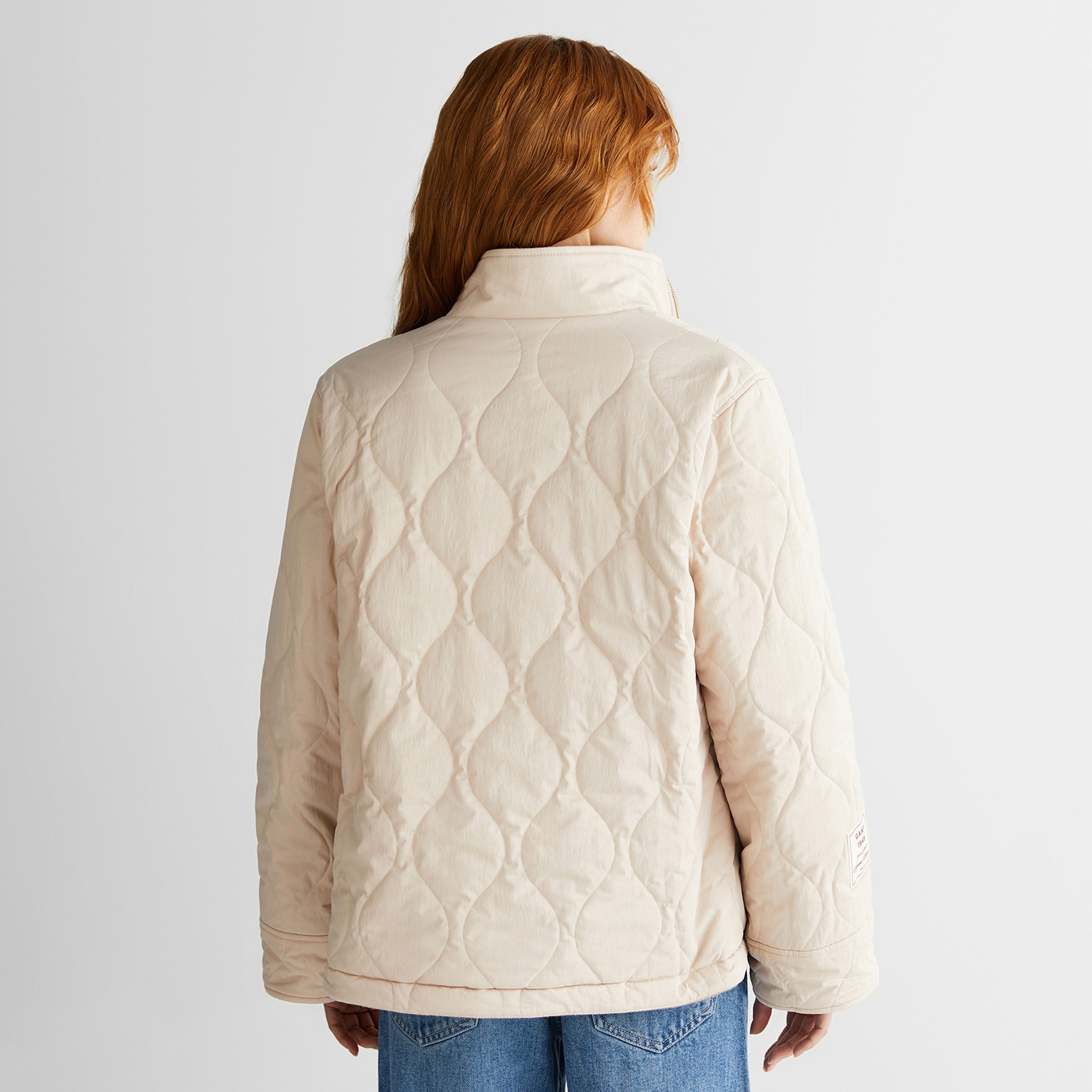 Double face embroidery quilted jacket