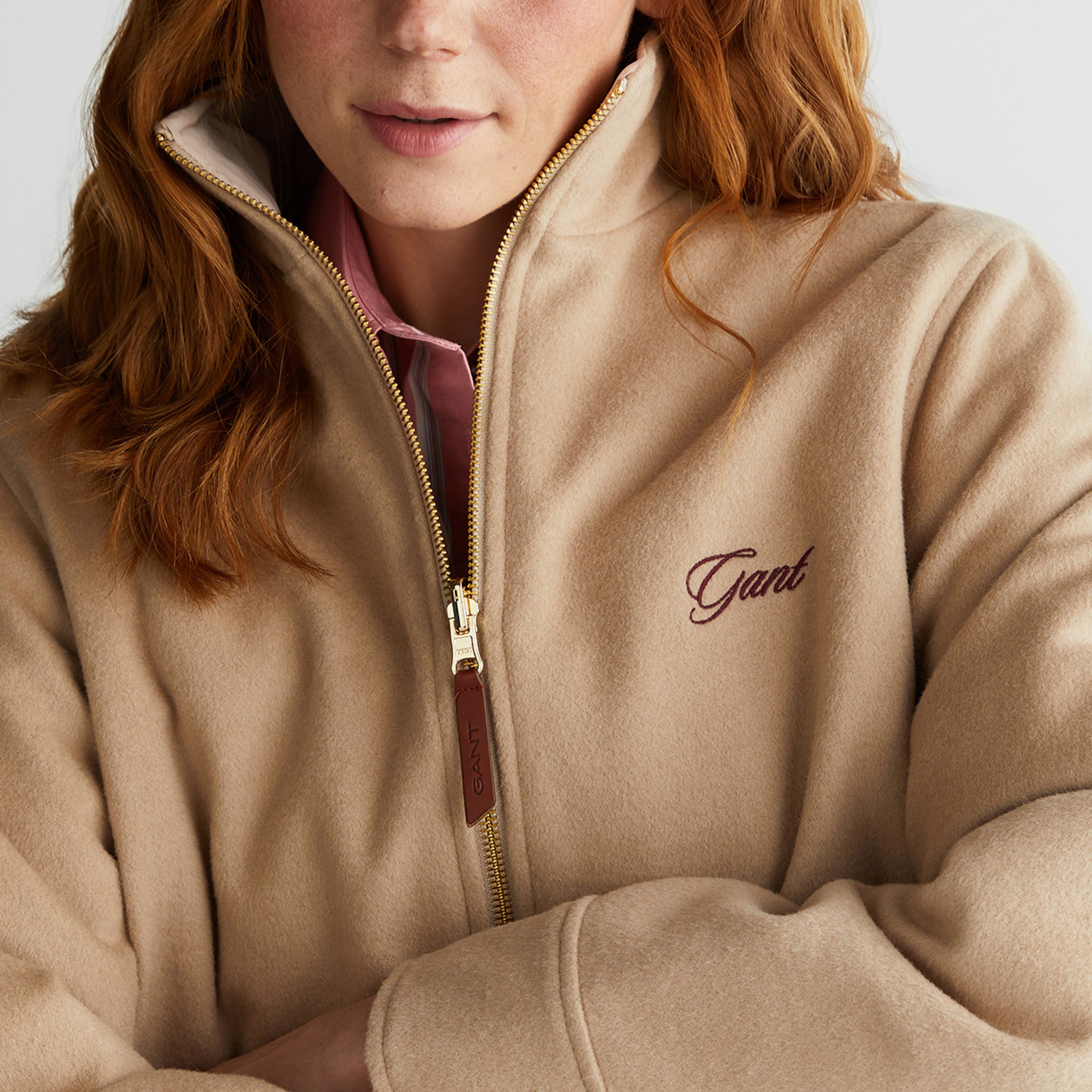 Double face embroidery quilted jacket