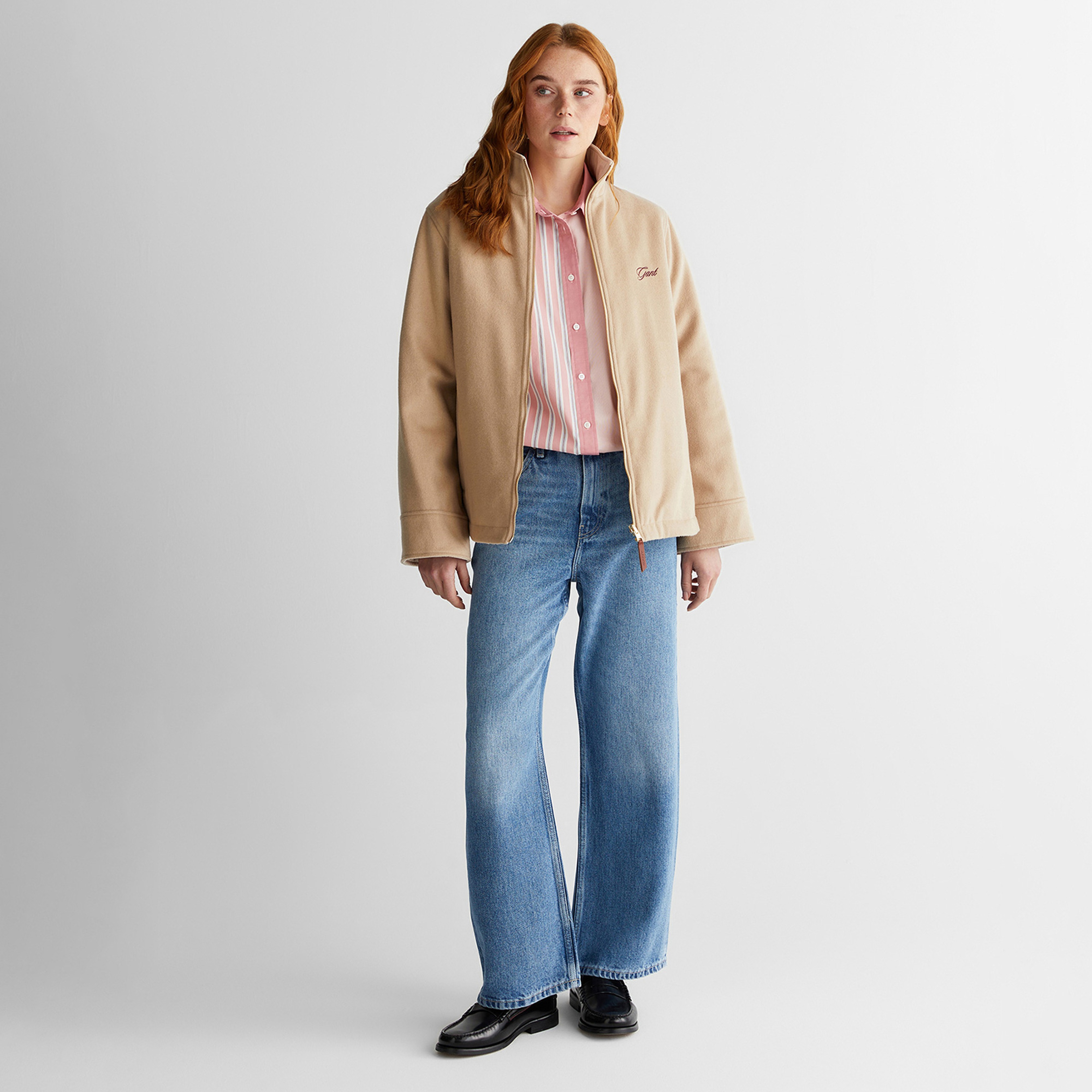 Double face embroidery quilted jacket