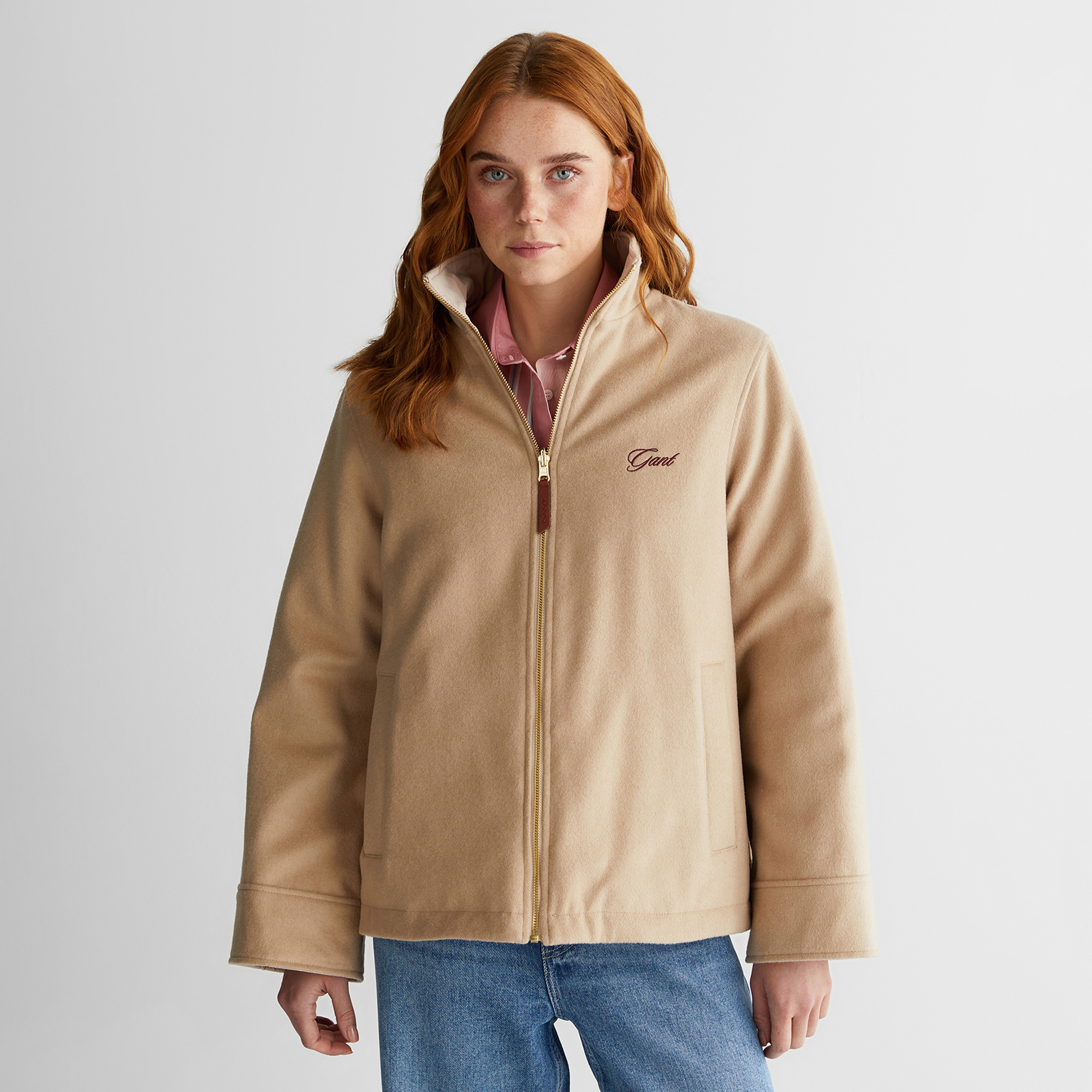 Double face embroidery quilted jacket