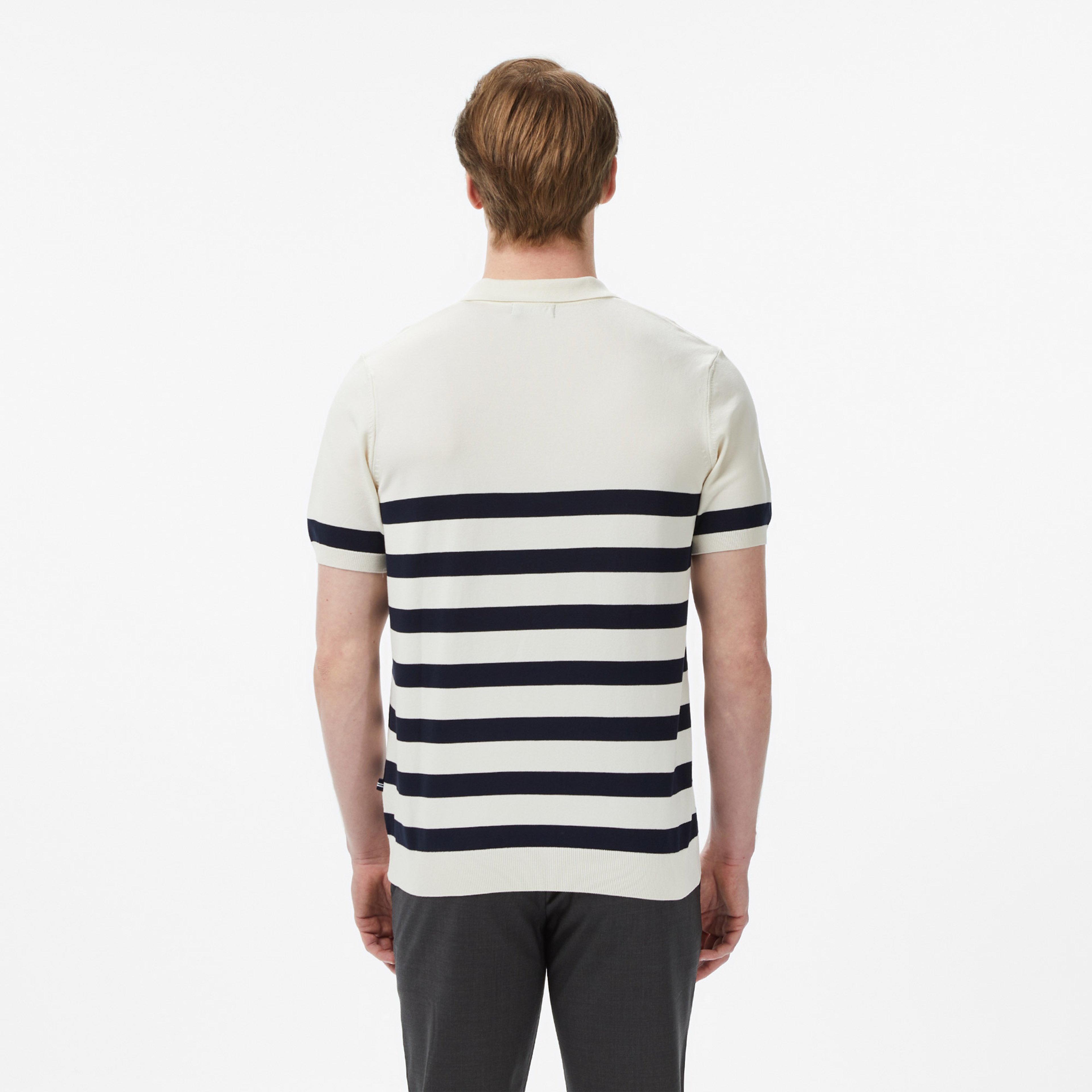 Nautica Erkek Krem Regular Fit Kısa Kollu Triko