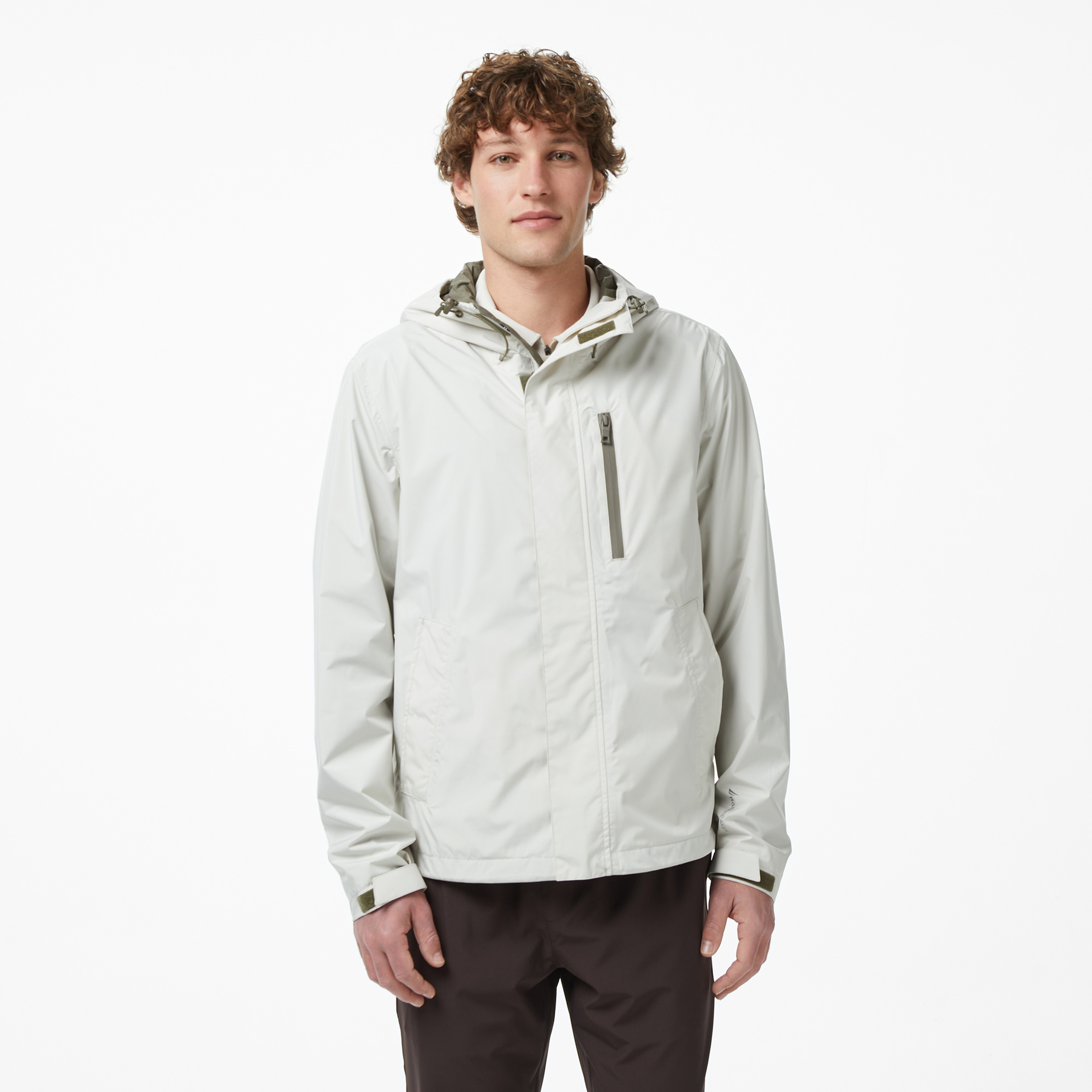 Nautica Regular Fit Kapüşonlu Su Geçirmez Erkek Gri Yağmurluk