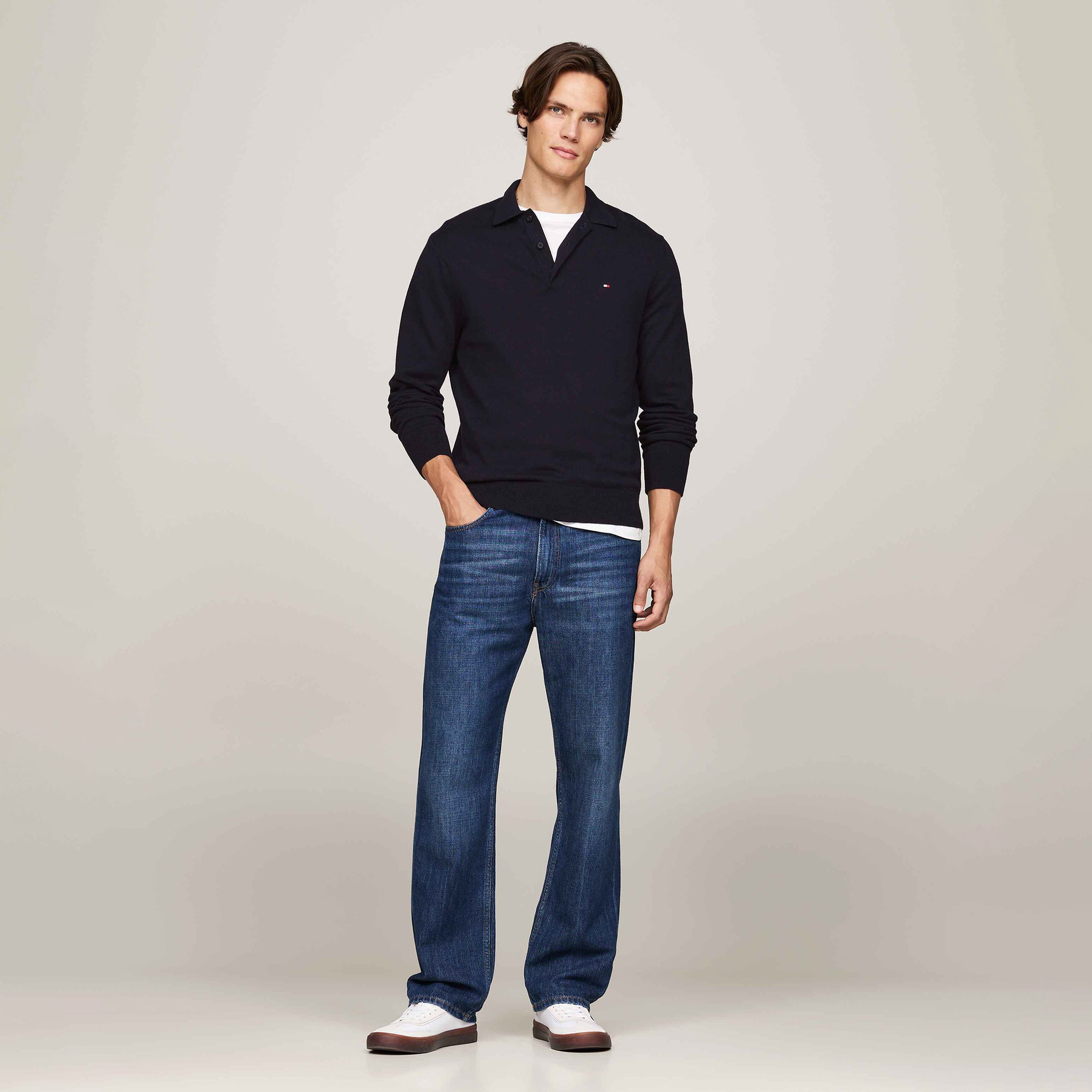 Tommy Hilfiger Erkek Mavi Triko