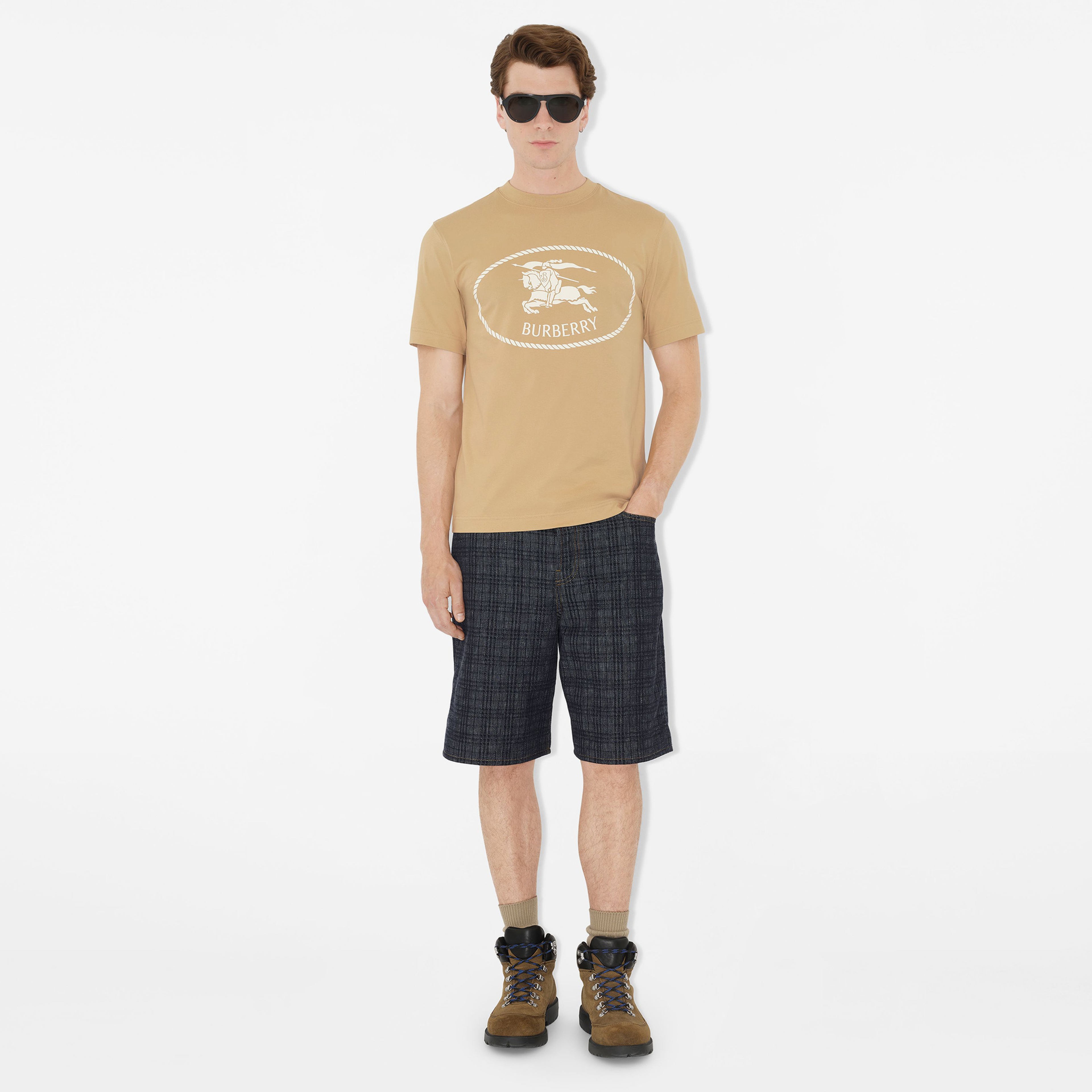 Burberry Erkek Bej T-Shirt