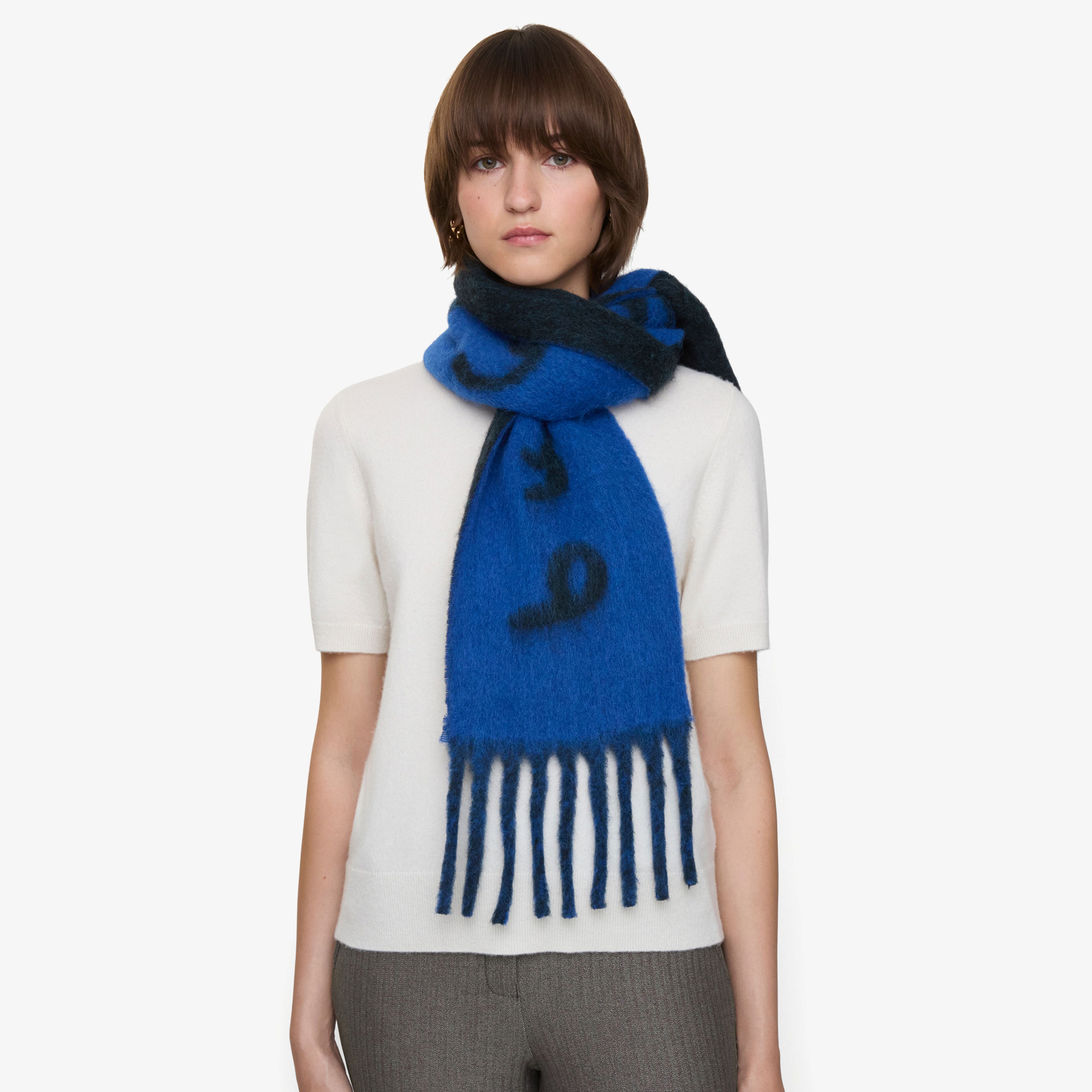 Burberry Kadın Mavi Atkı