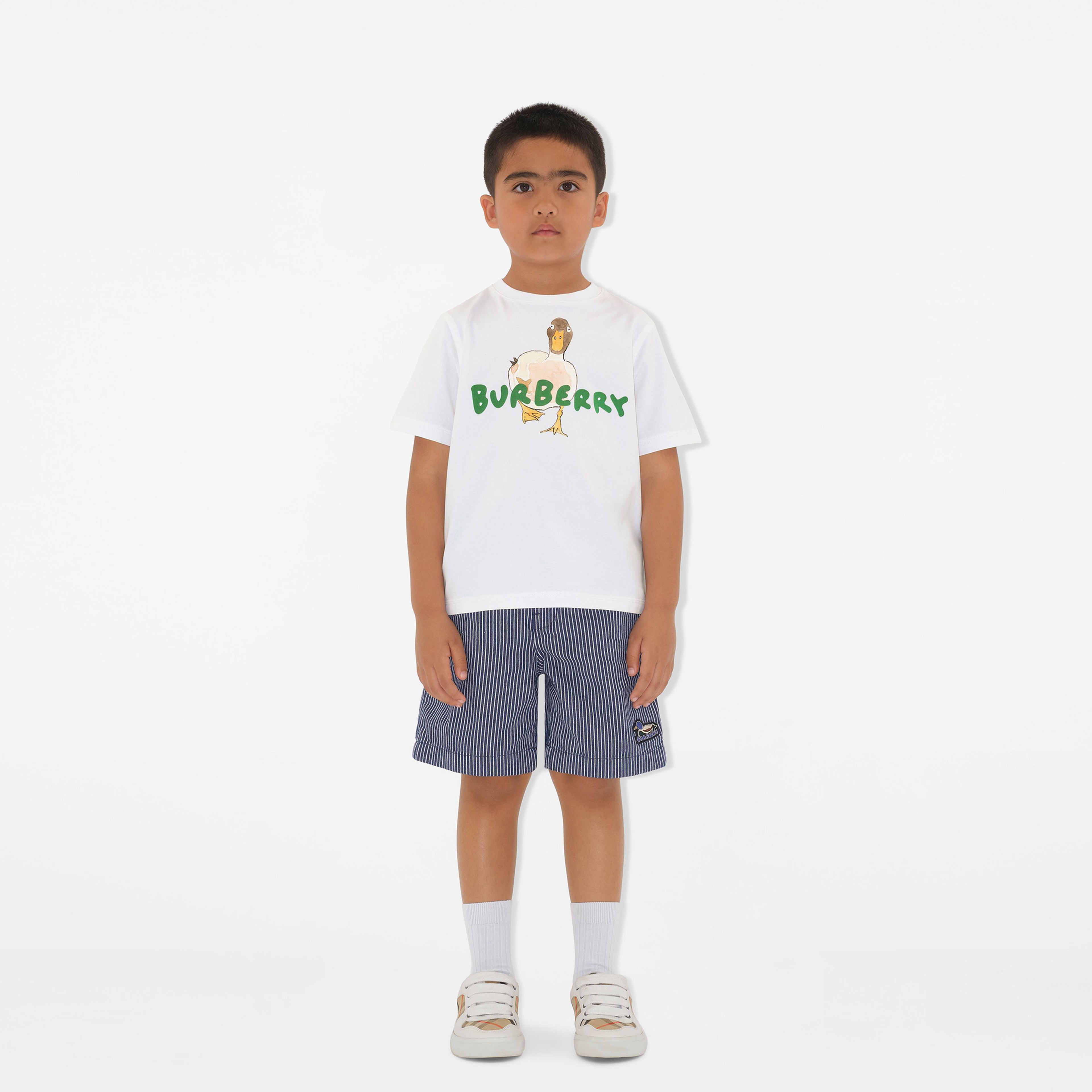 Burberry Çocuk Beyaz T-Shirt