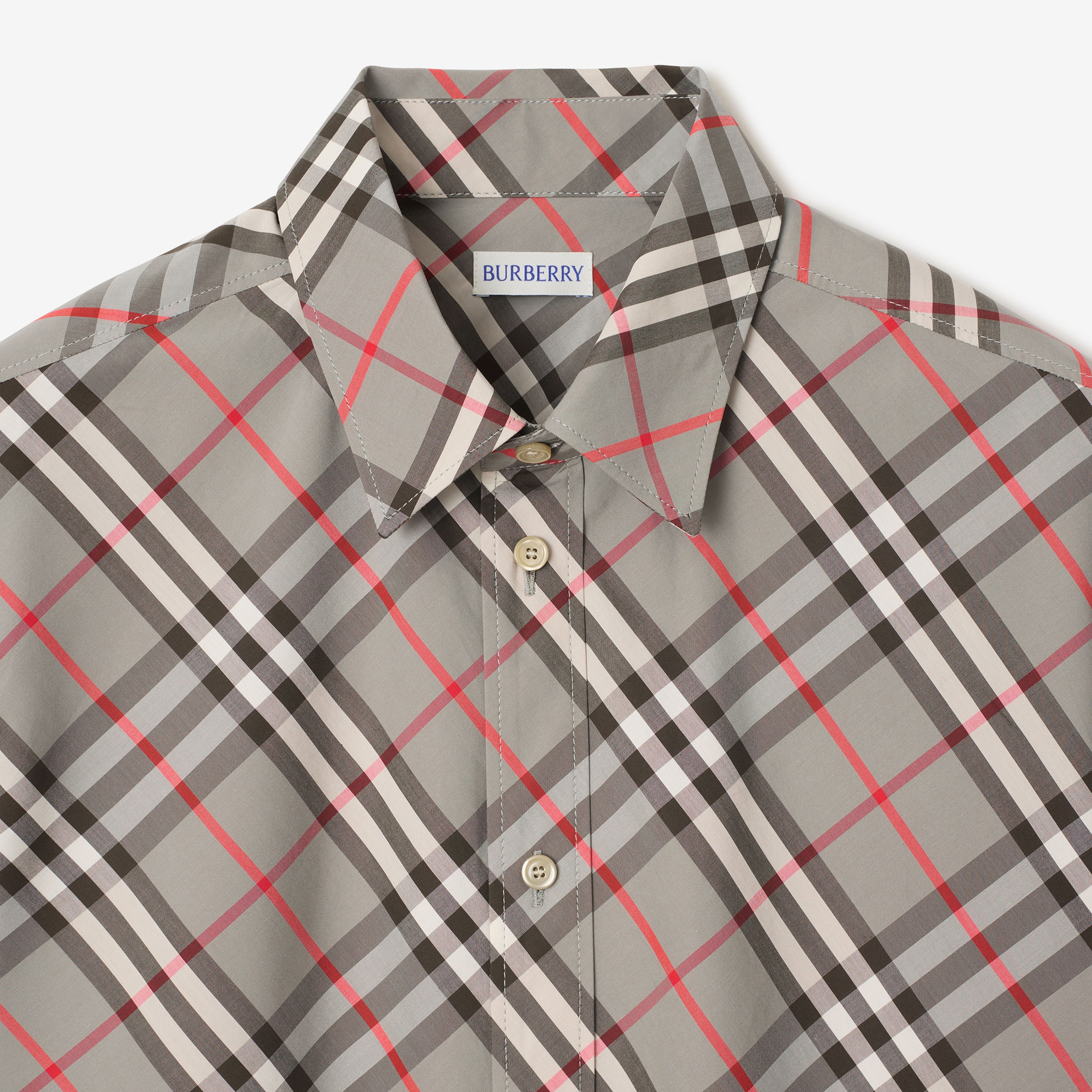 Burberry Erkek Gri Gömlek