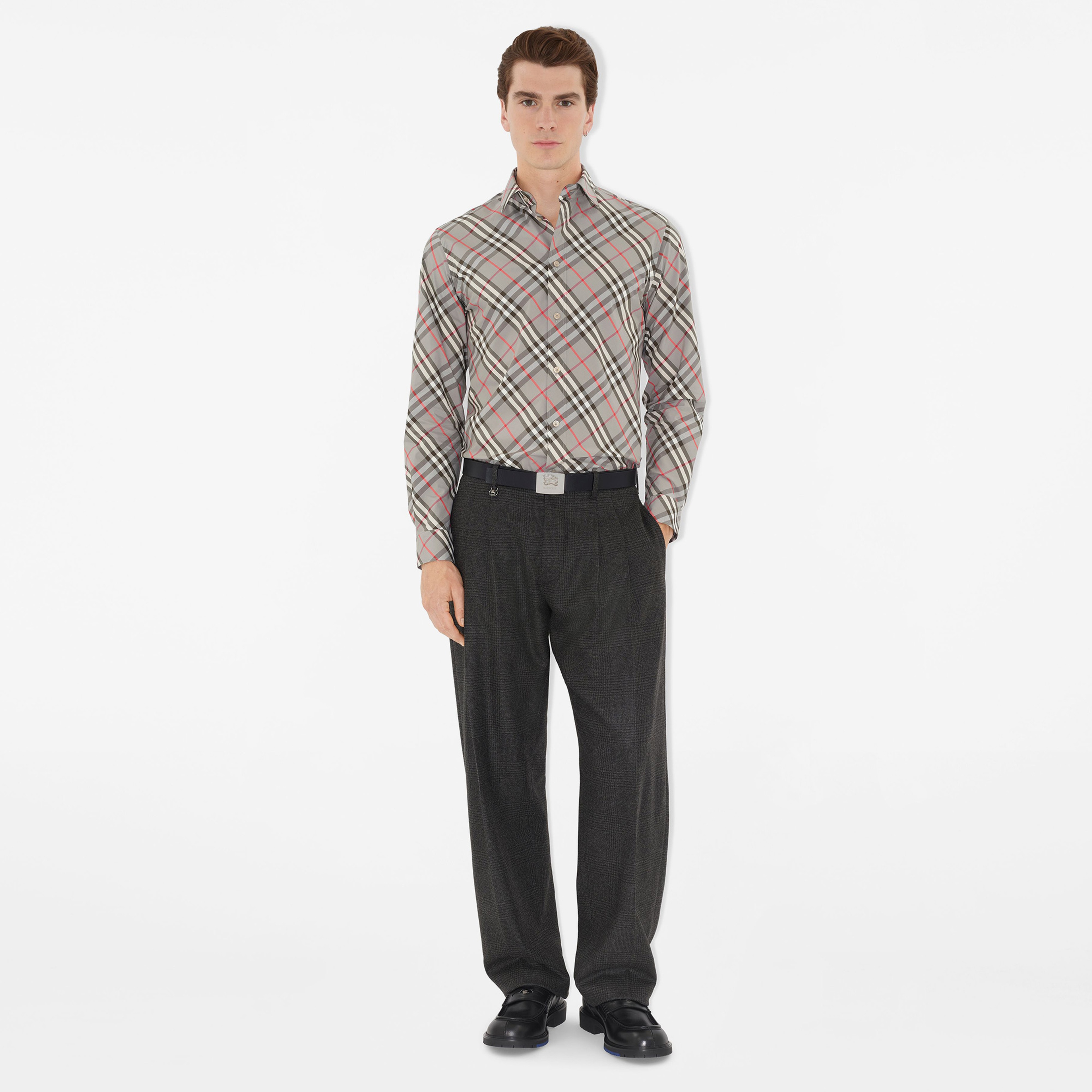 Burberry Erkek Gri Gömlek