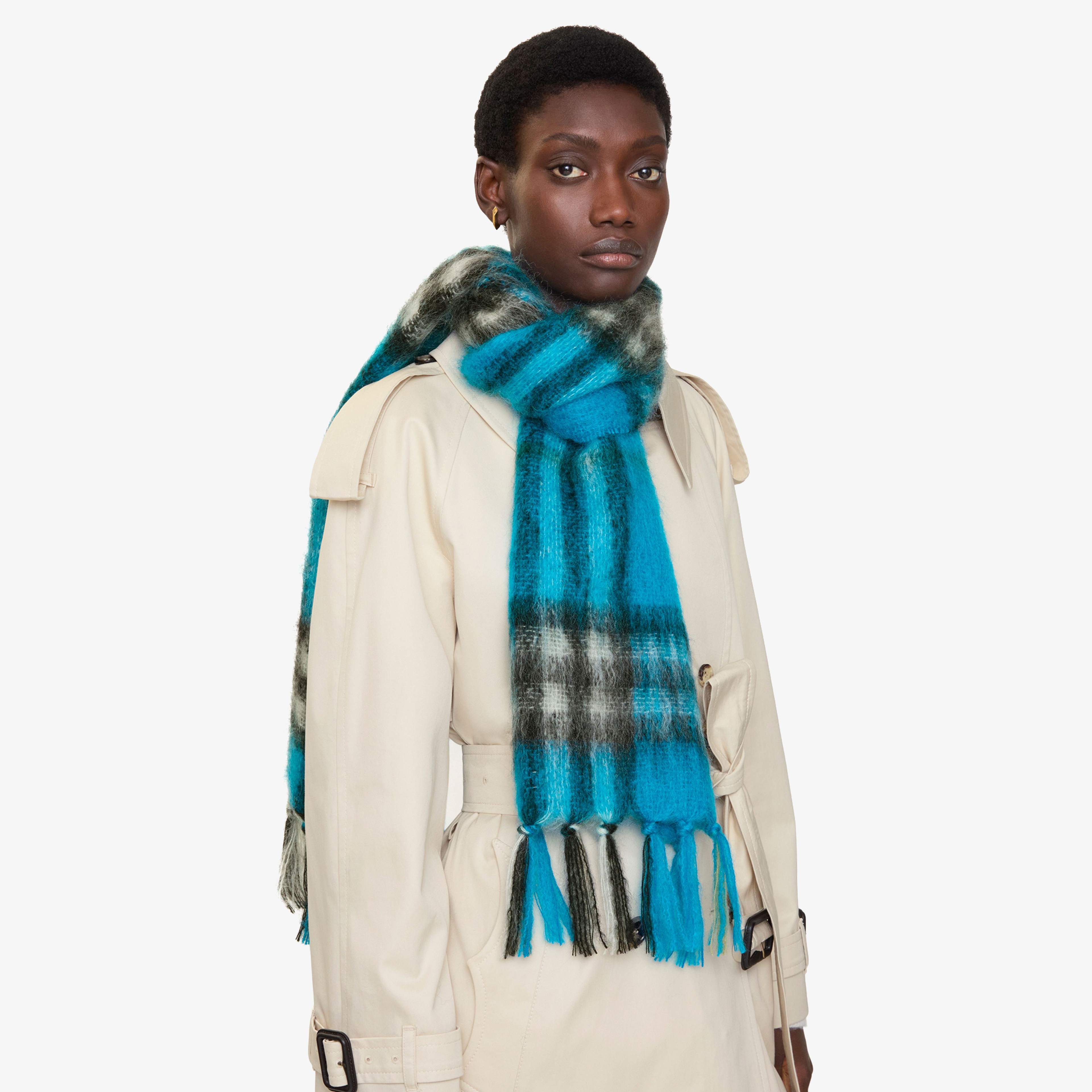 Burberry Kadın Mor Atkı