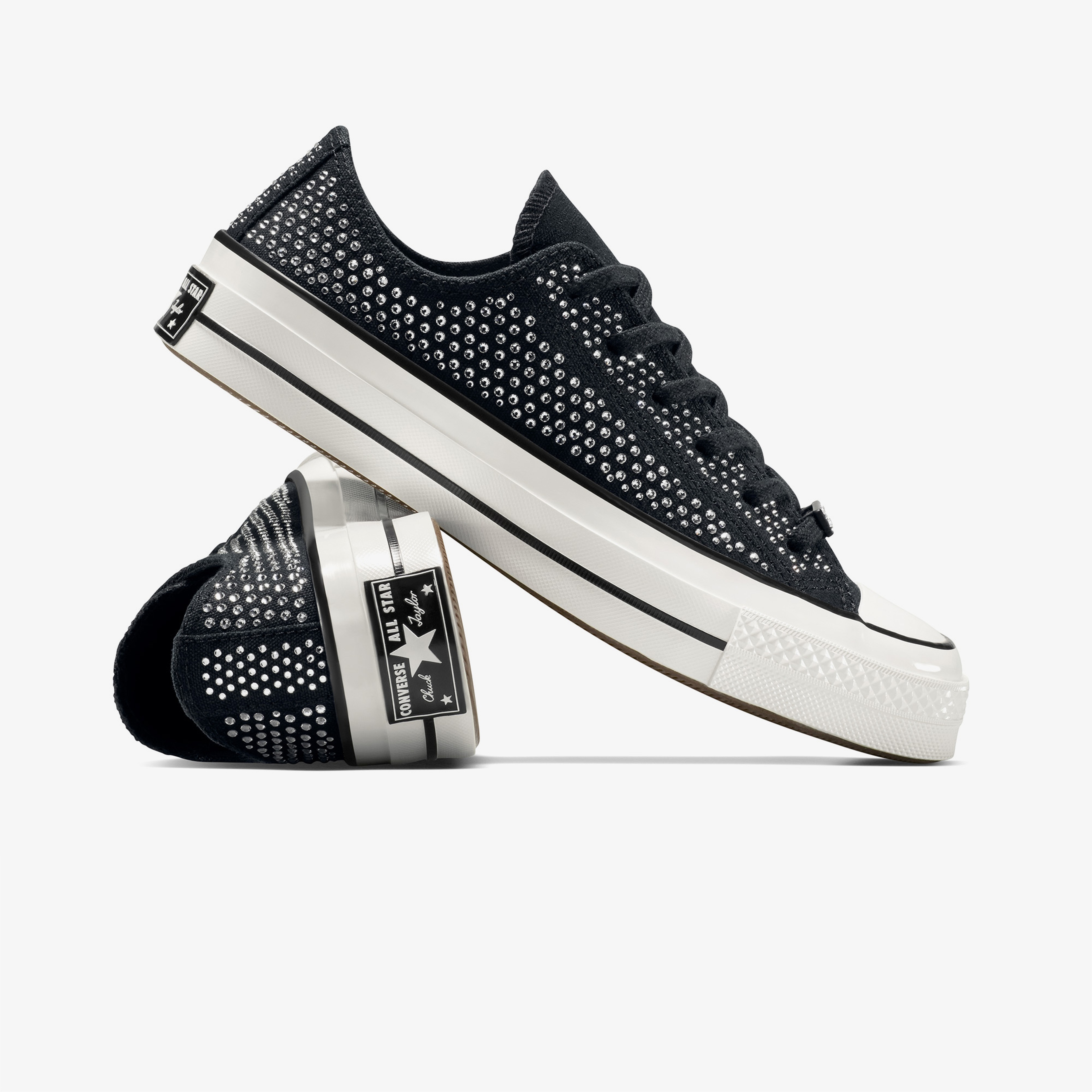 Converse x Swarovski Unisex Siyah Chuck 70 Sneaker