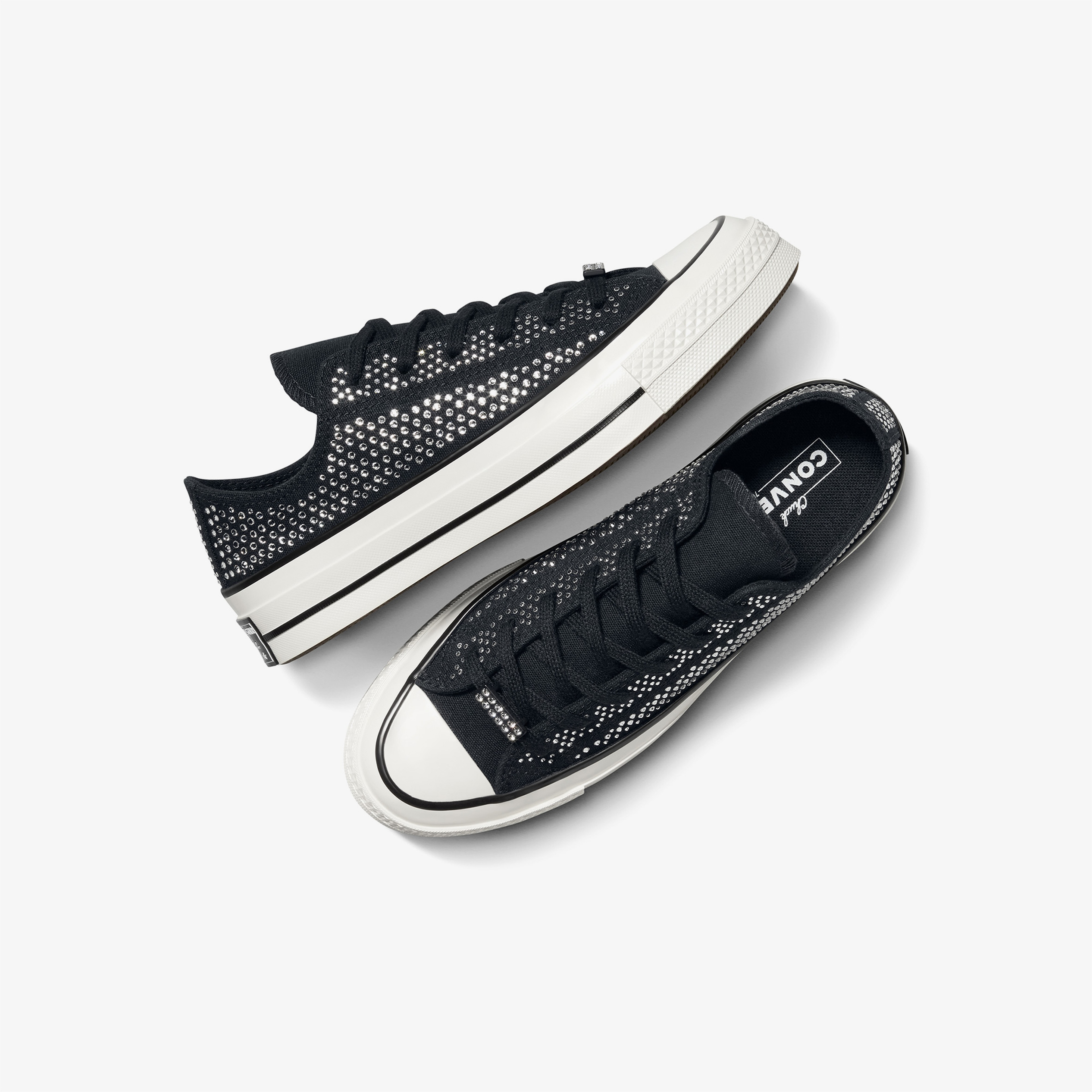 Converse x Swarovski Unisex Siyah Chuck 70 Sneaker