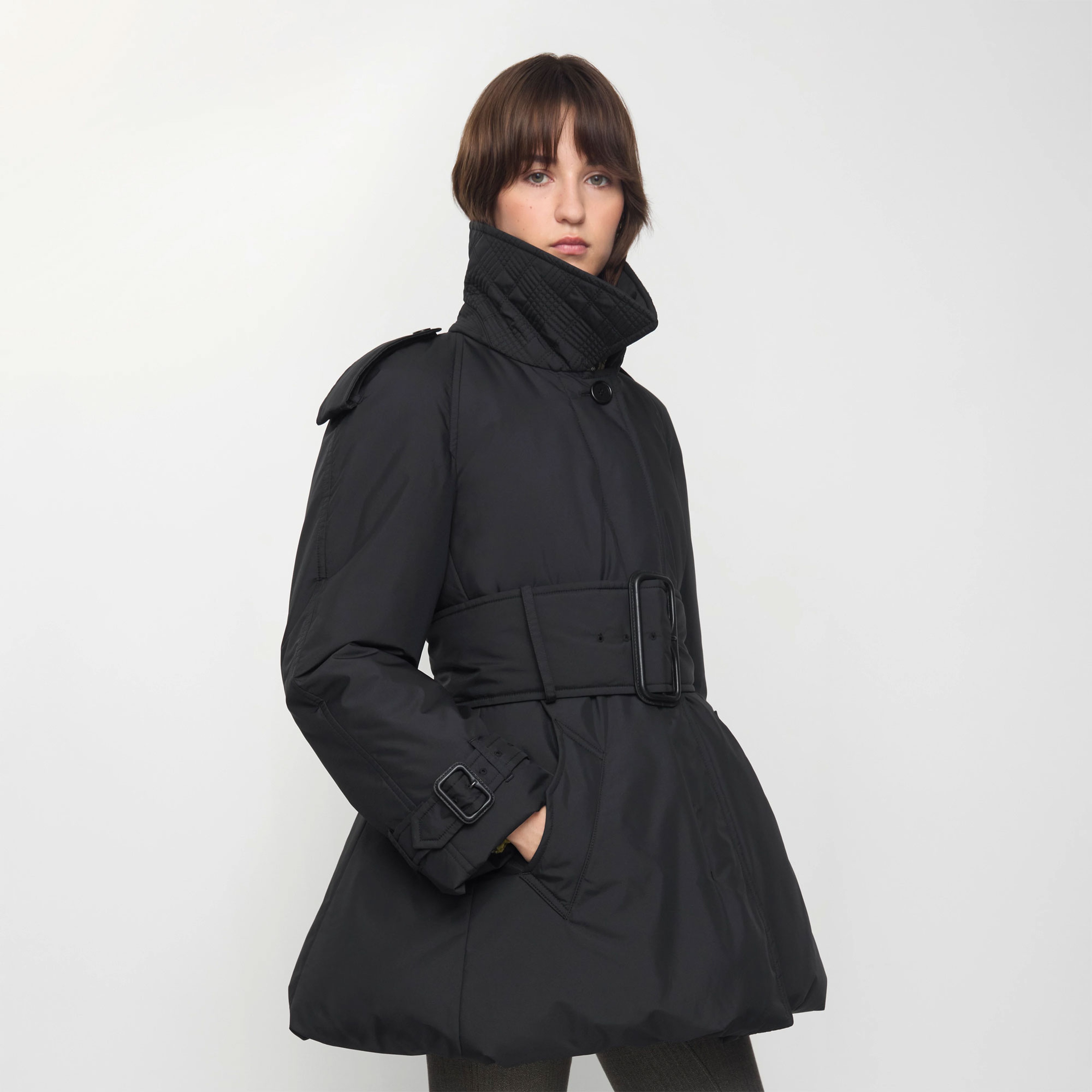 Burberry Kadın Siyah Mont