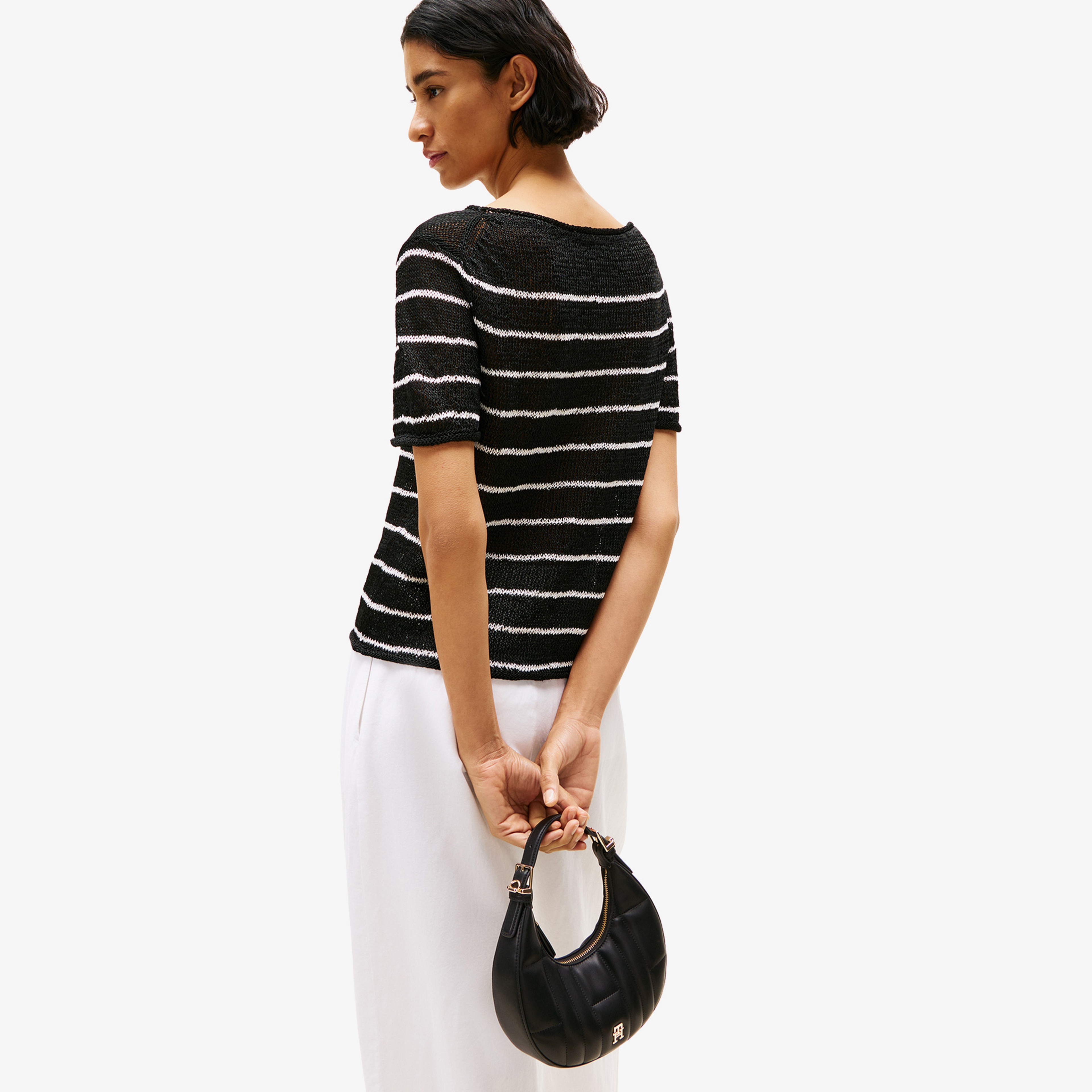Tommy Hilfiger Feminine Moon Kadın Siyah Çapraz Çanta