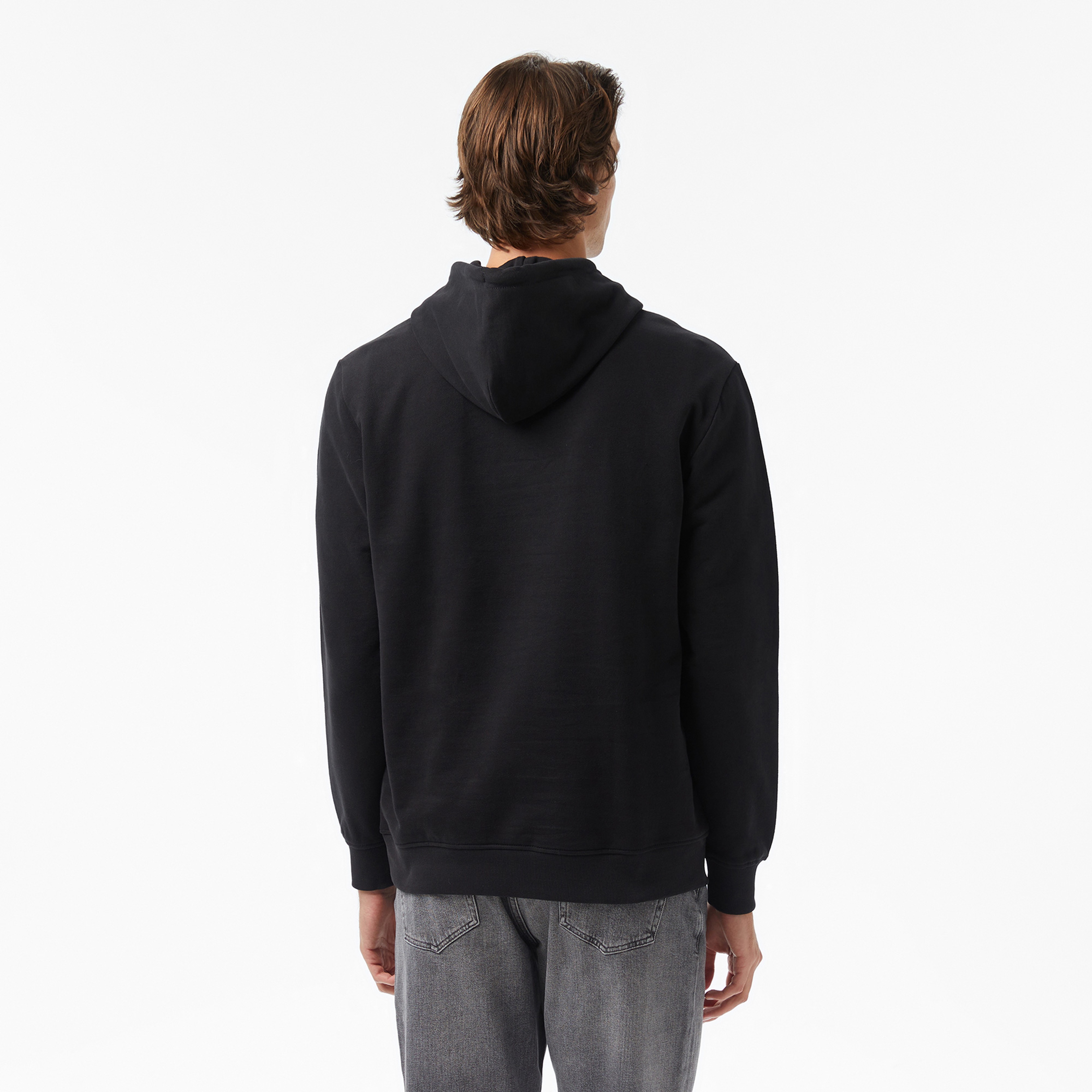 Tommy Hilfiger Twist Flag Erkek Siyah Hoodie