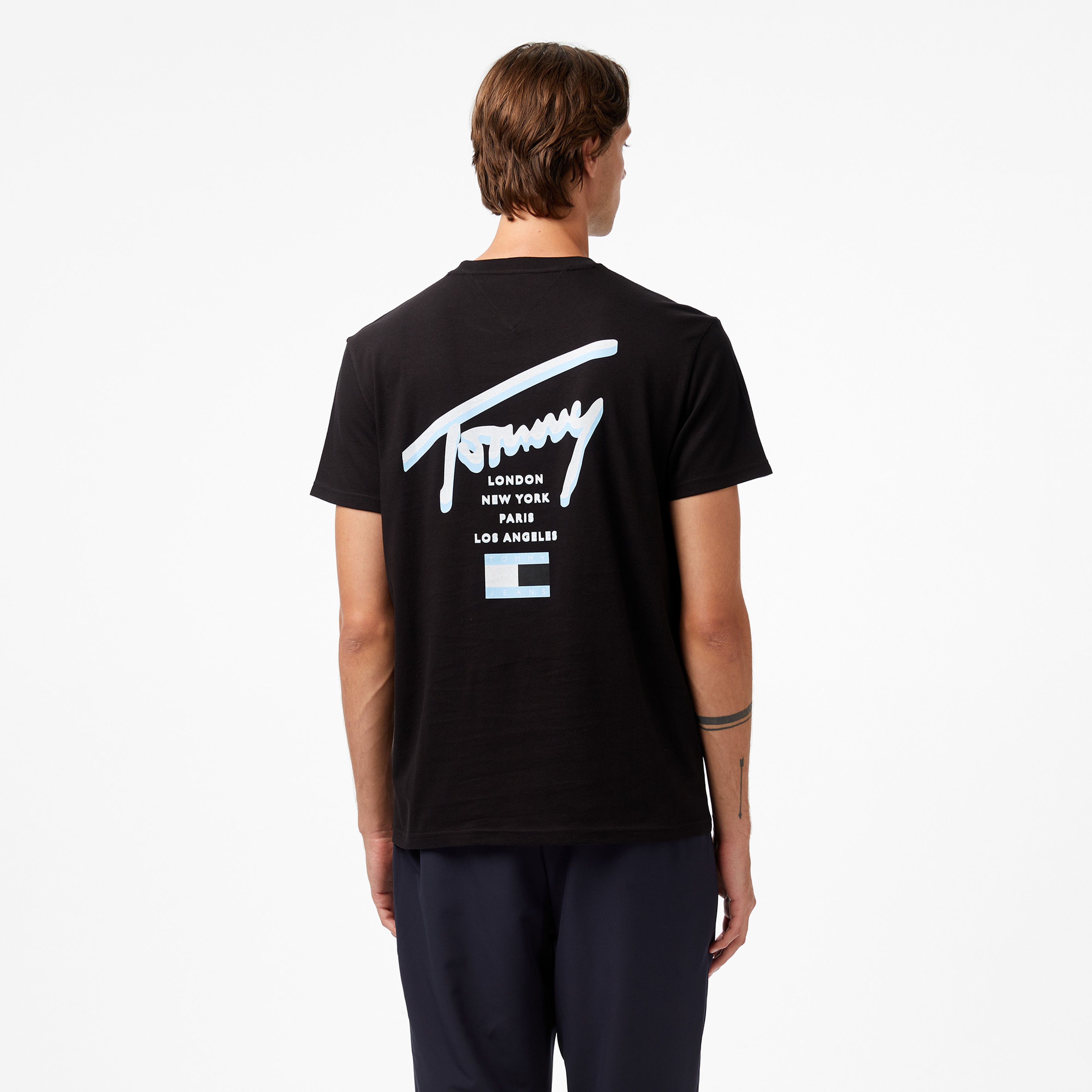 Tommy Hilfiger Signature City Erkek Siyah T-Shirt