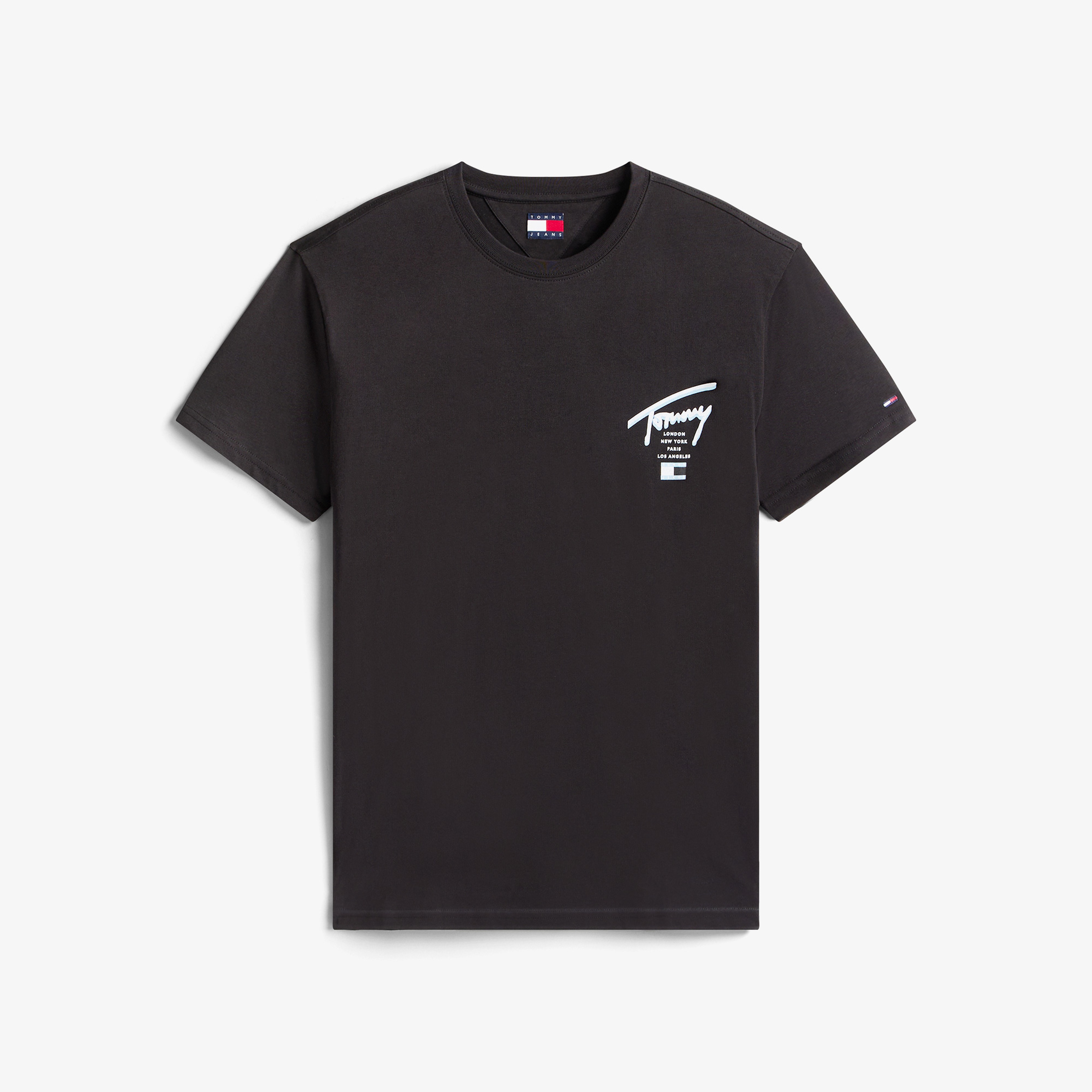 Tommy Hilfiger Signature City Erkek Siyah T-Shirt