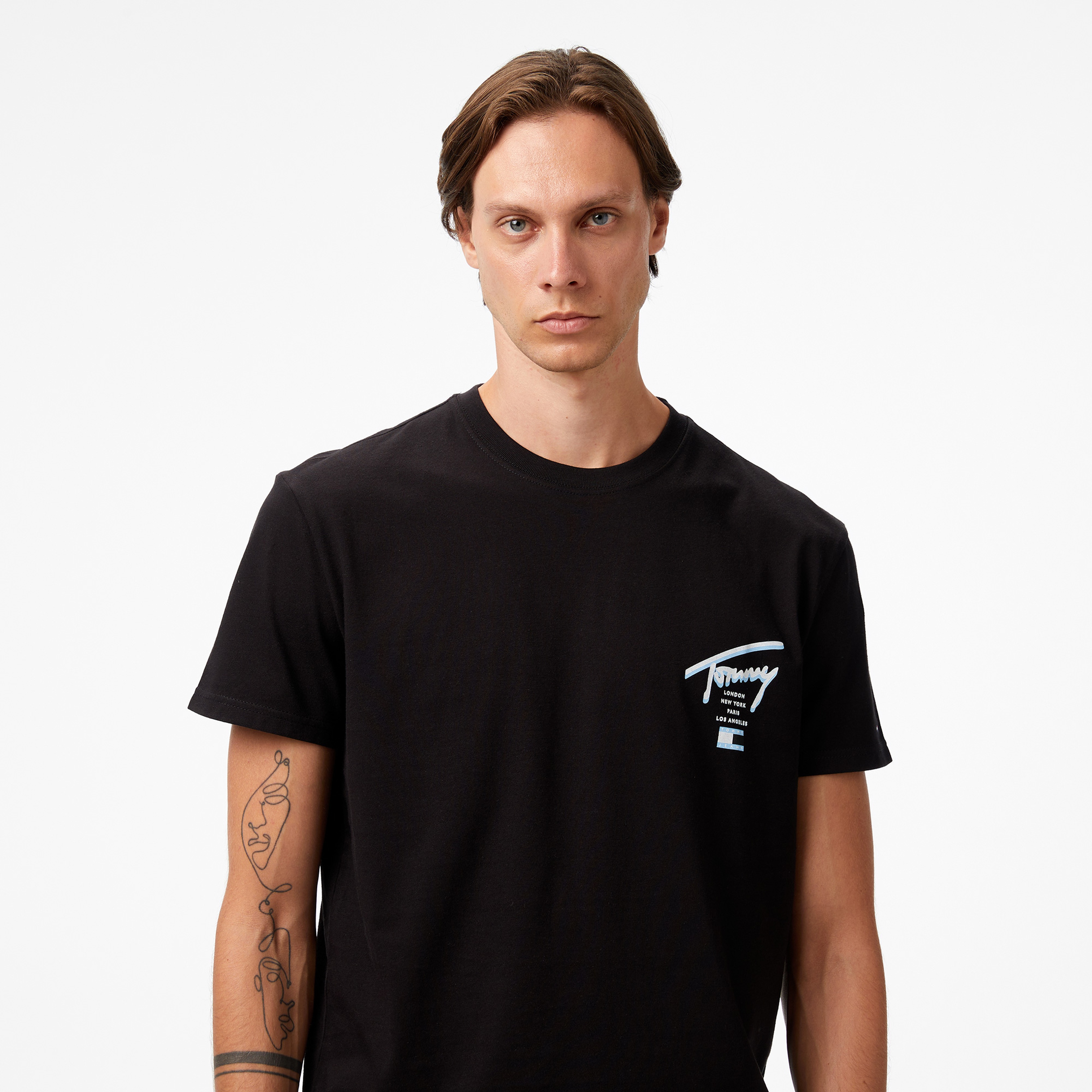 Tommy Hilfiger Signature City Erkek Siyah T-Shirt