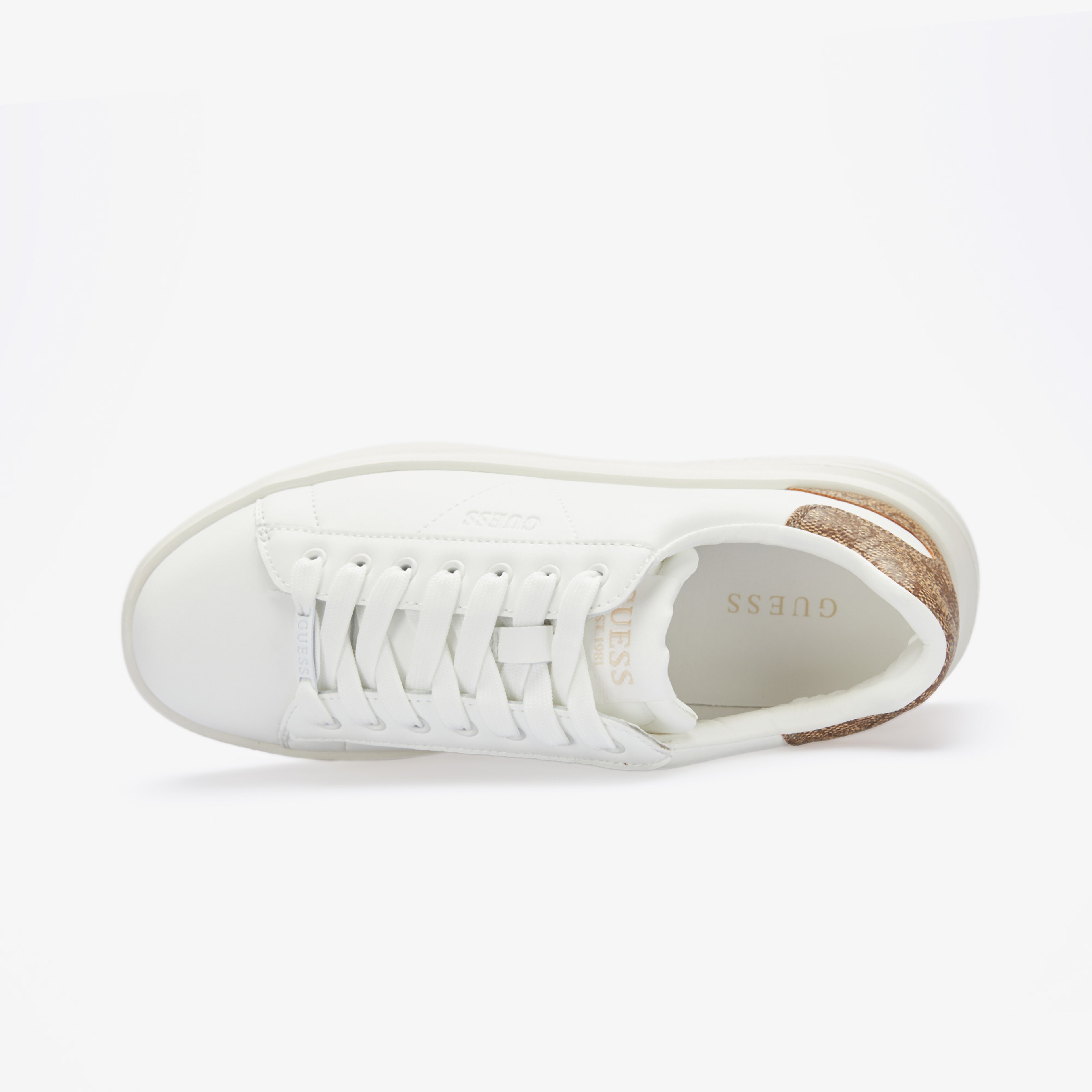 Guess Elbina Logo Kadın Beyaz Sneaker