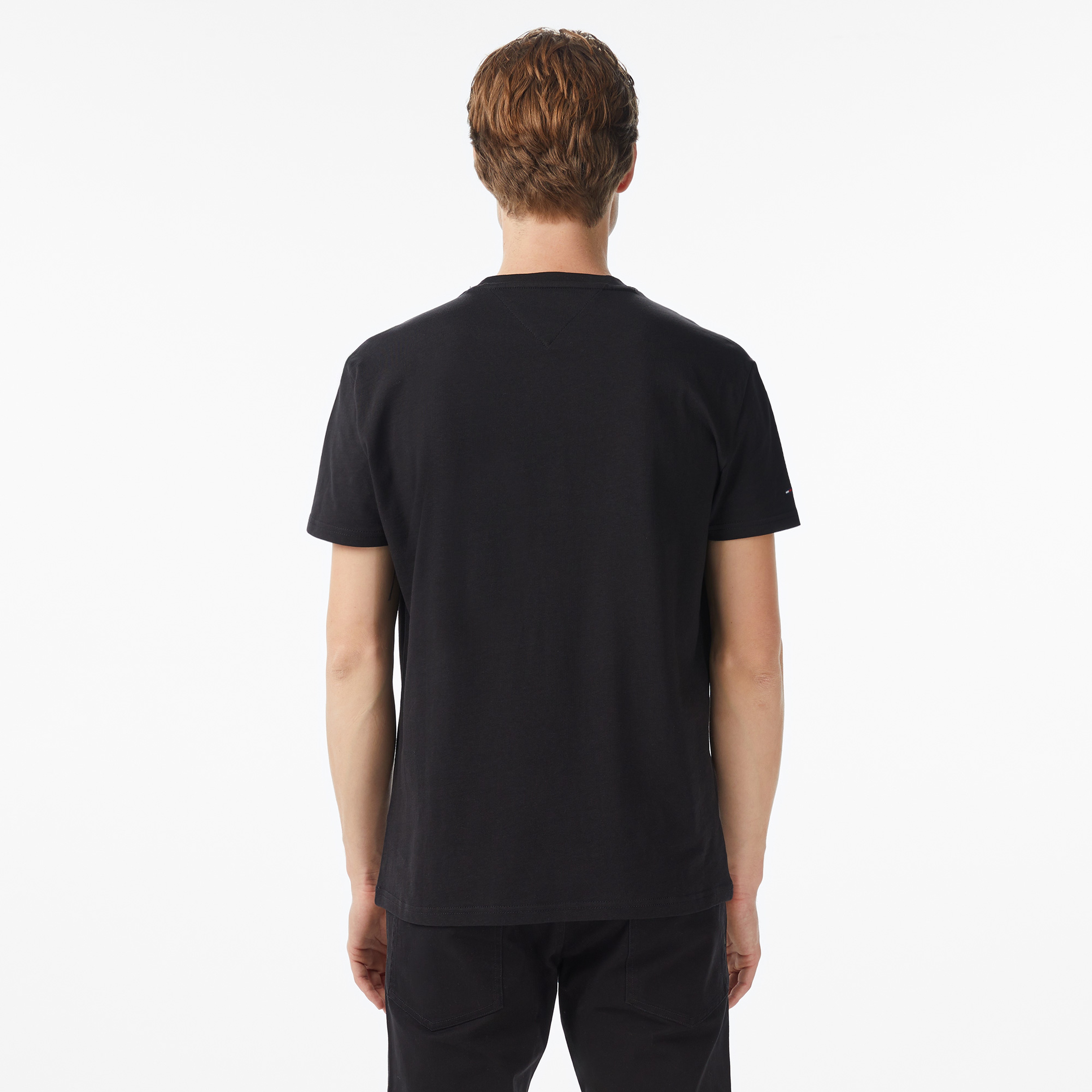 Tommy Jeans Regular Photo Flag Erkek Siyah T-Shirt