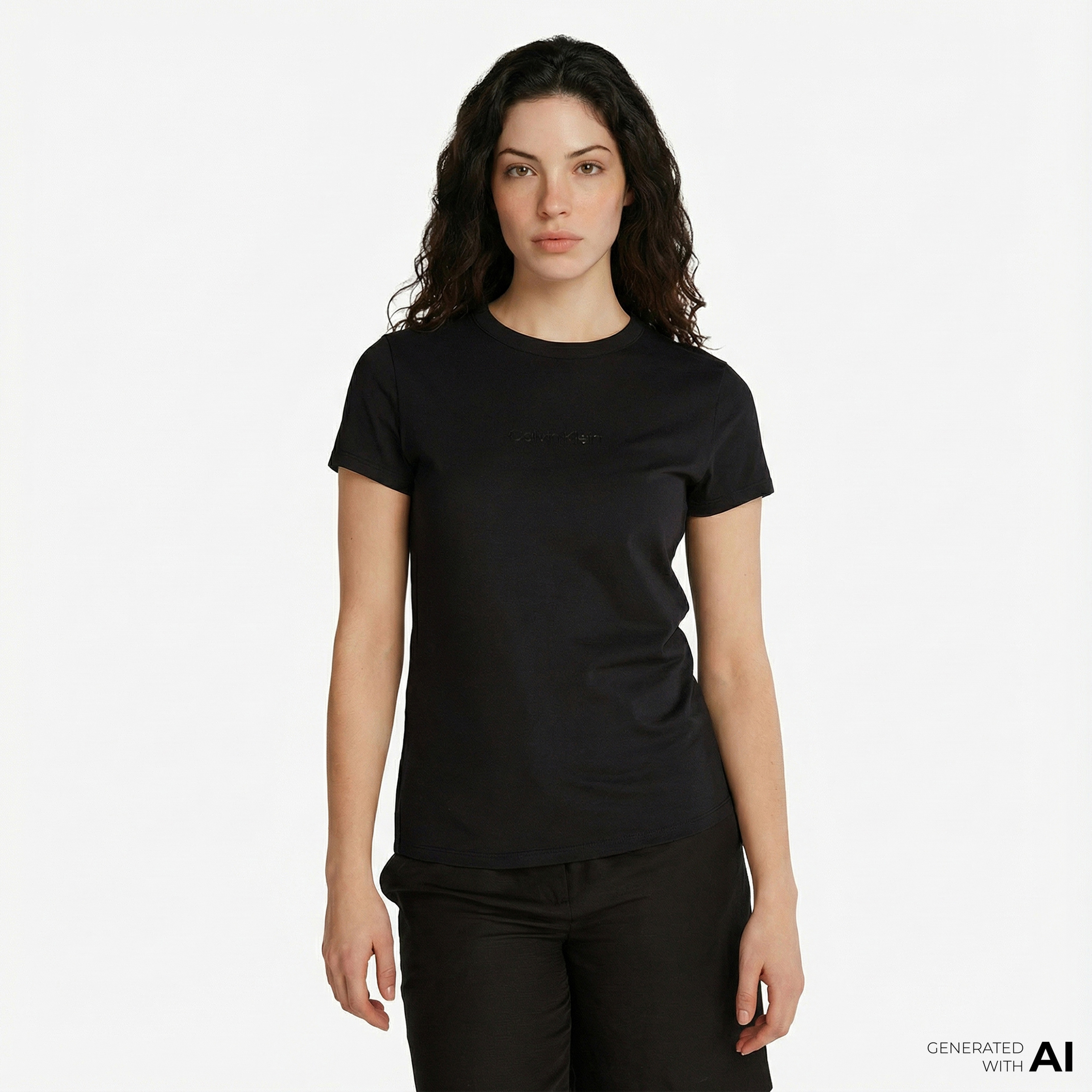 Calvin Klein Kadın Siyah T-Shirt