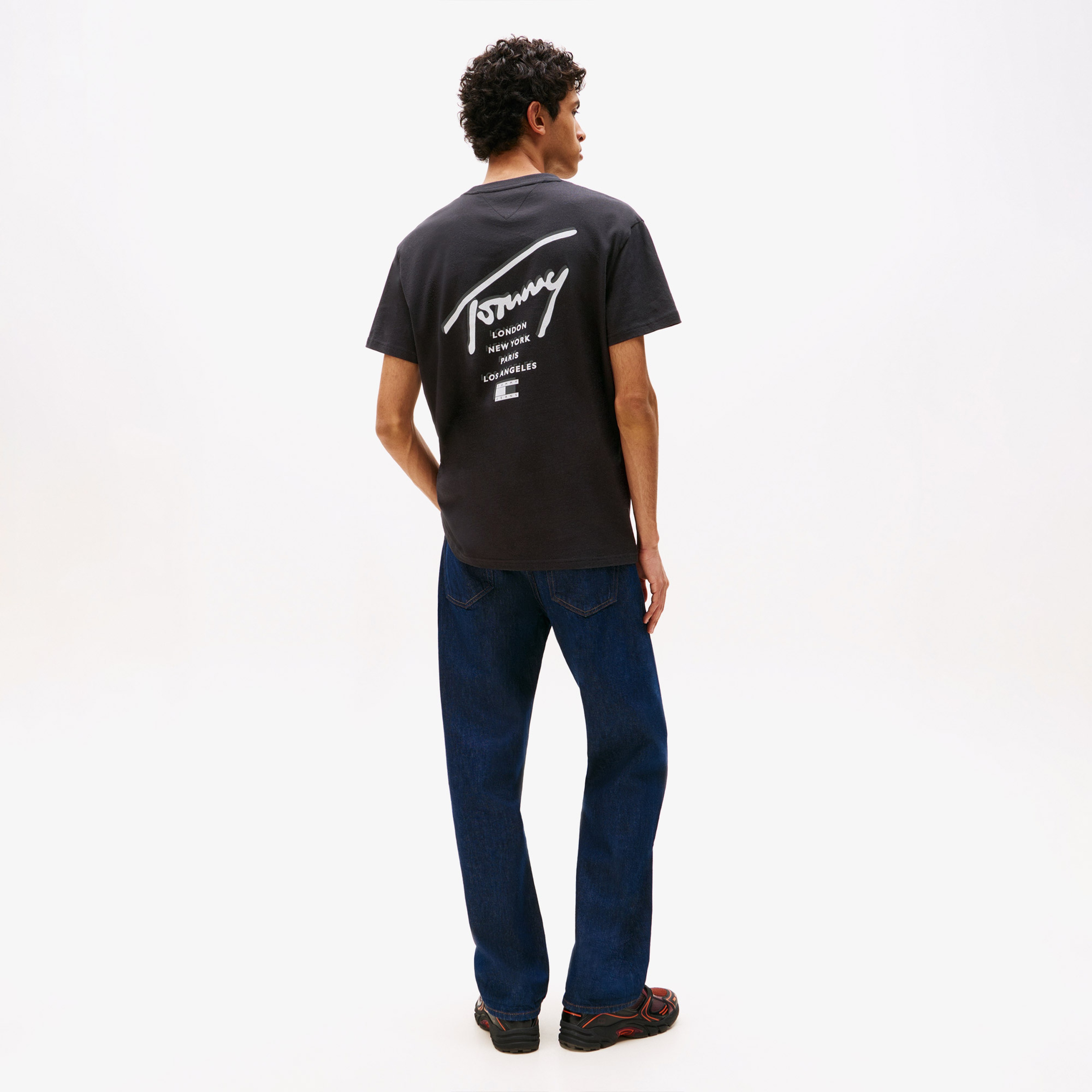 Tommy Jeans Regular Sign City Erkek Siyah T-Shirt