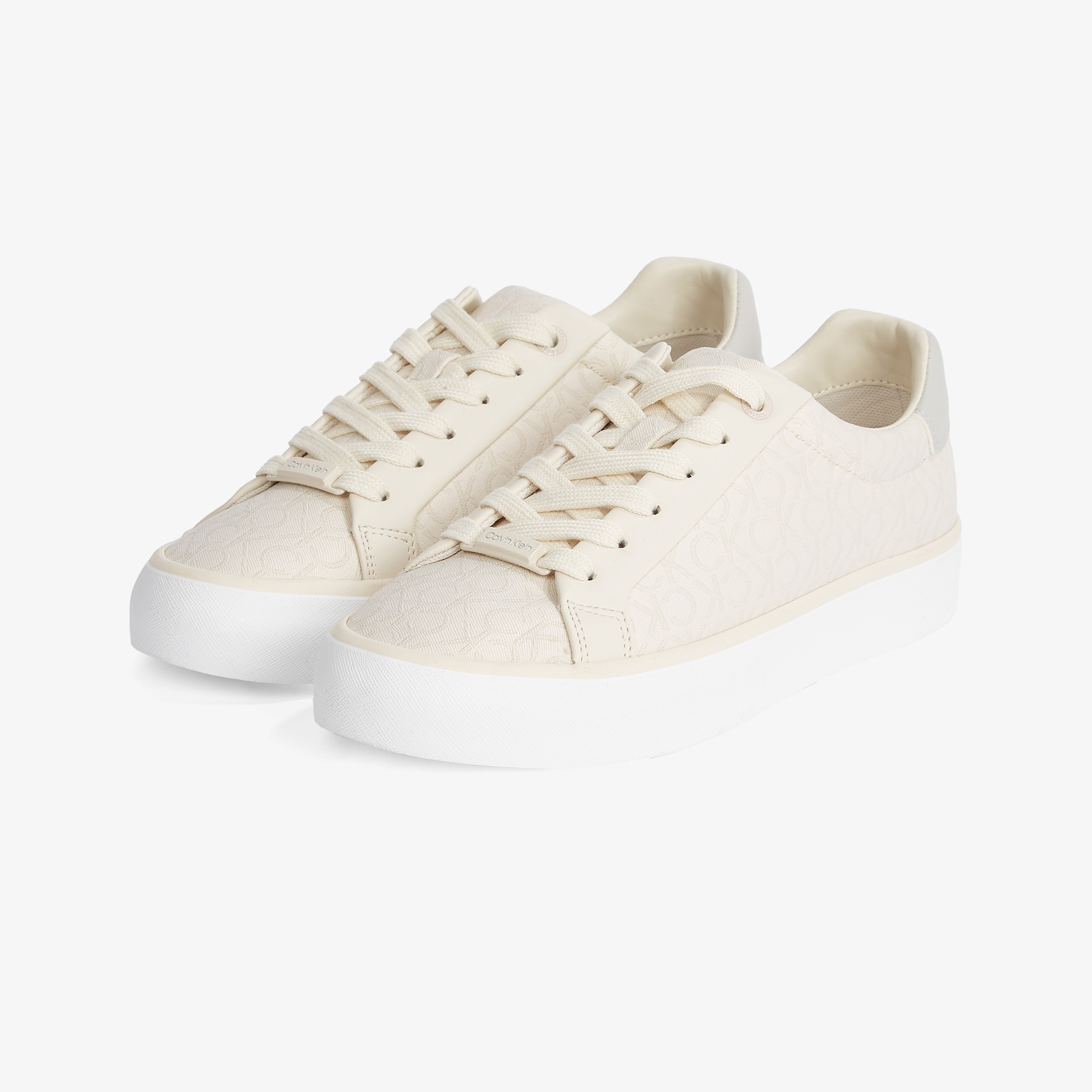 Calvin Klein Vulcanic Lace Up Kadın Bej Sneaker