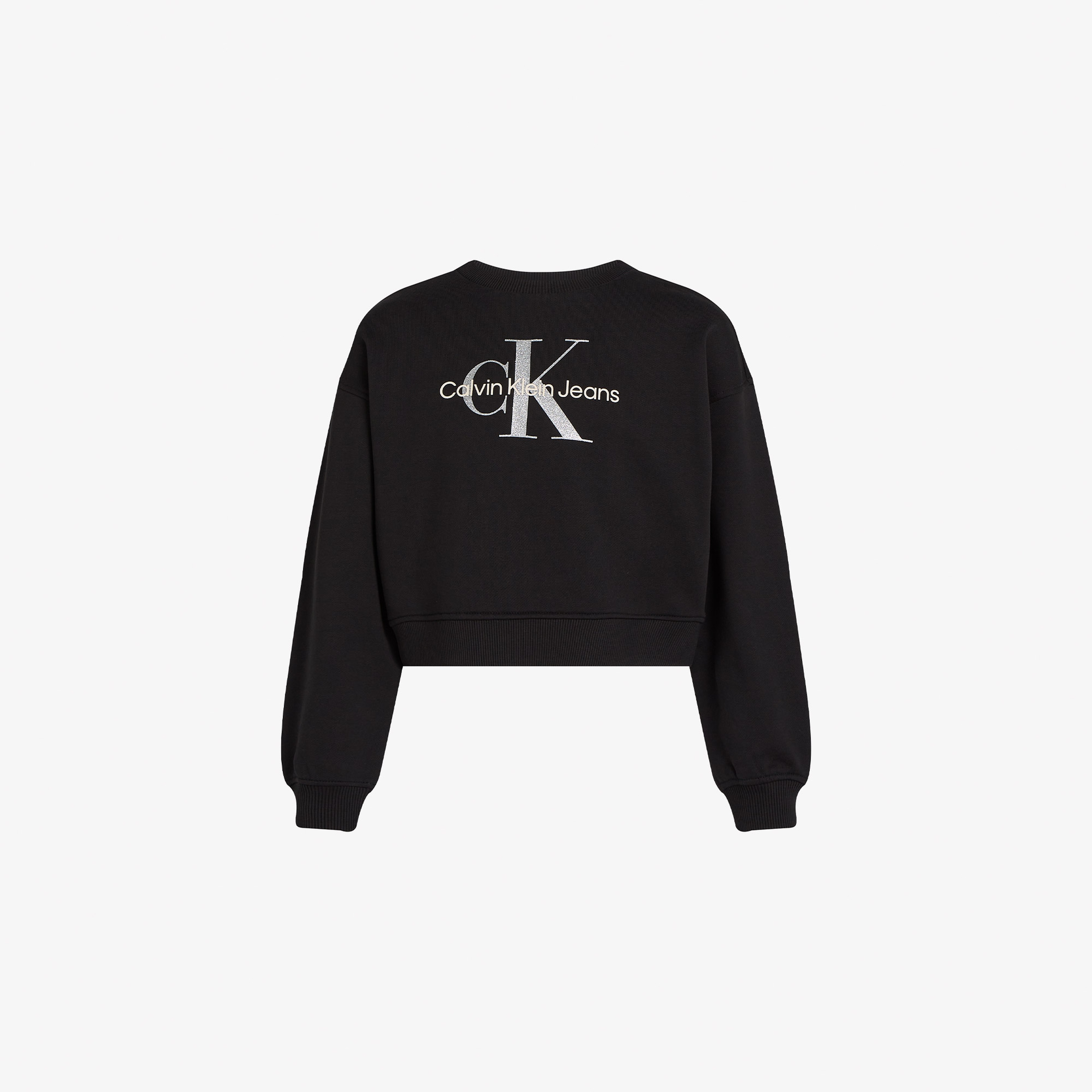 Calvin Klein Glitter Monologo Çocuk Siyah Sweatshirt