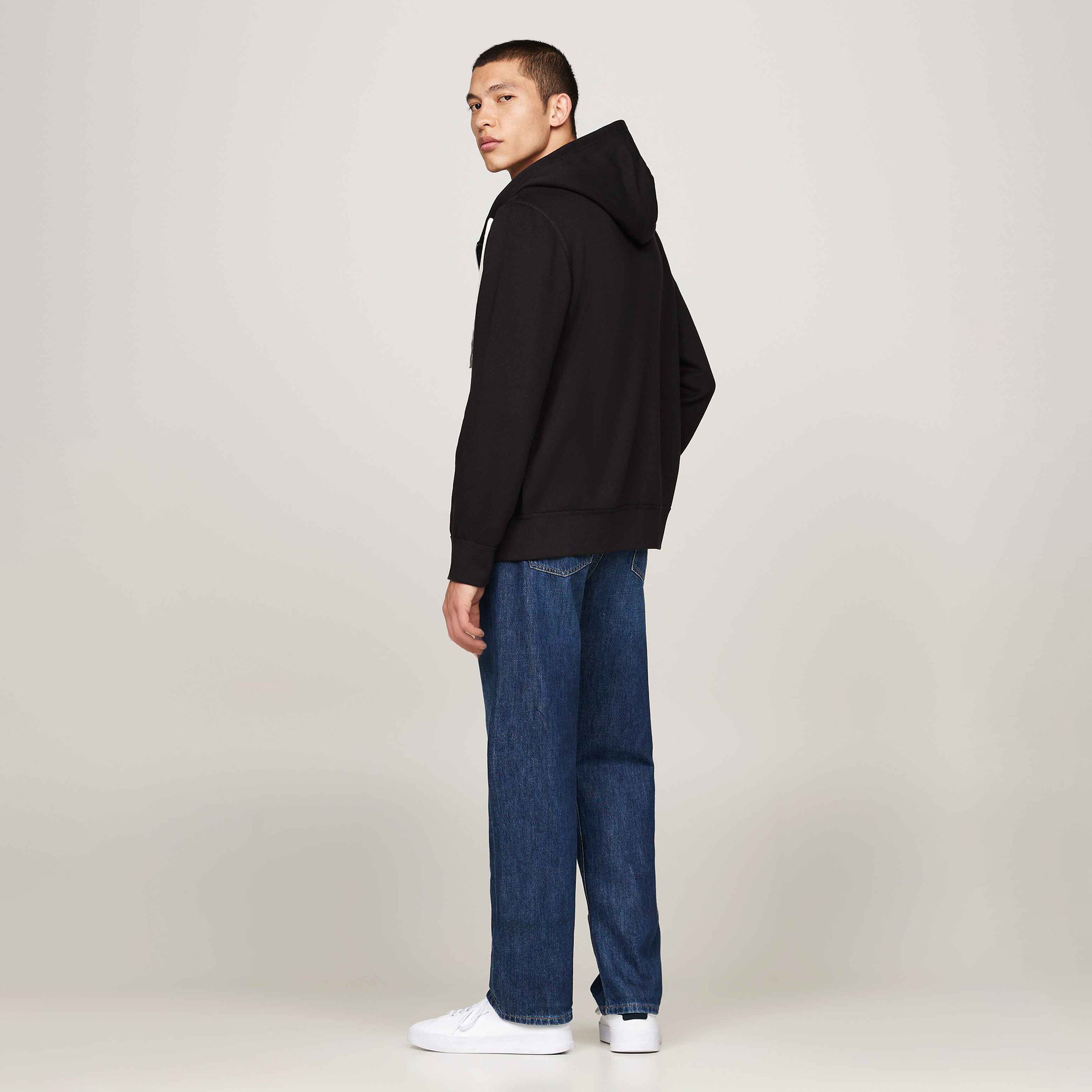 Tommy Hilfiger Erkek Siyah Hoodie