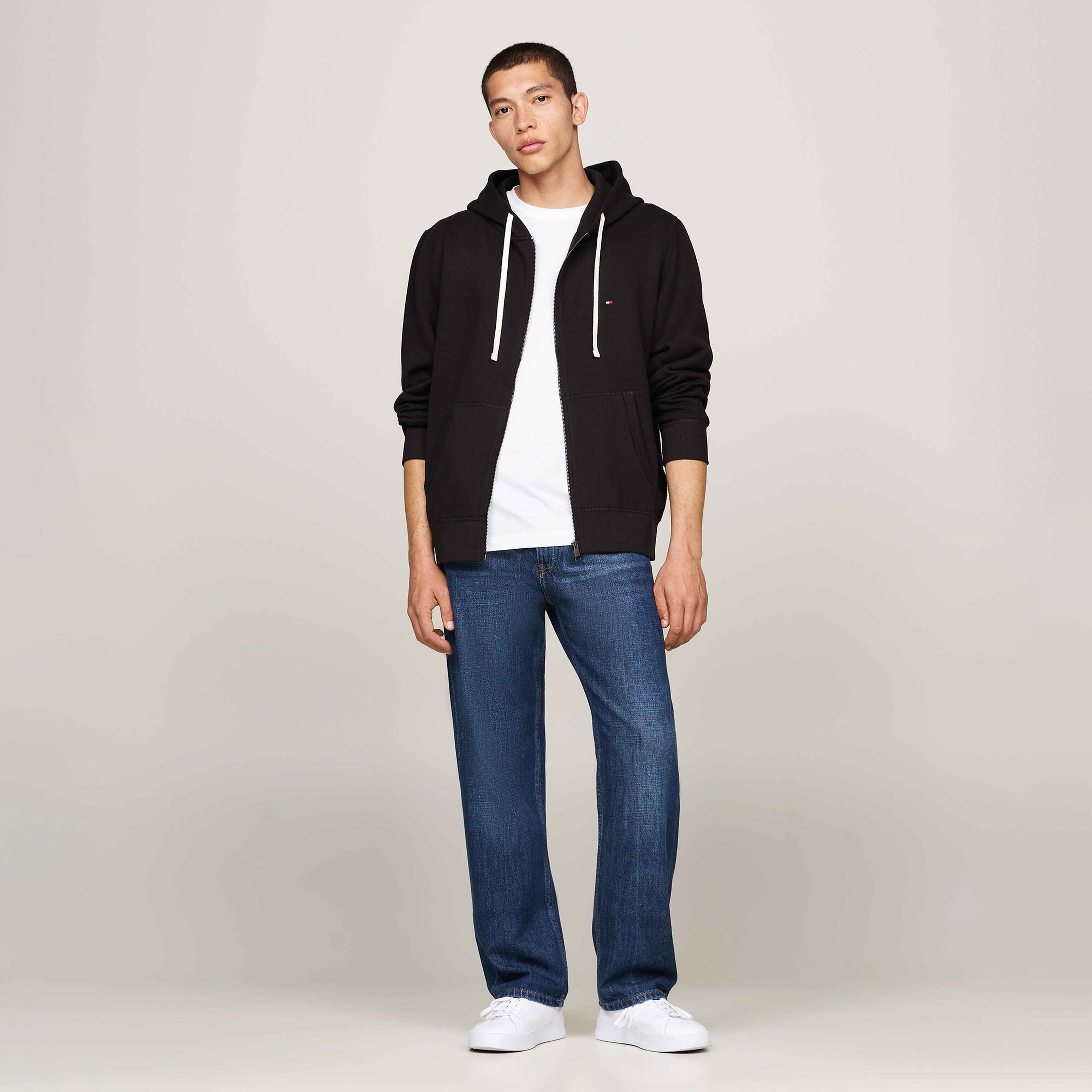 Tommy Hilfiger Erkek Siyah Hoodie