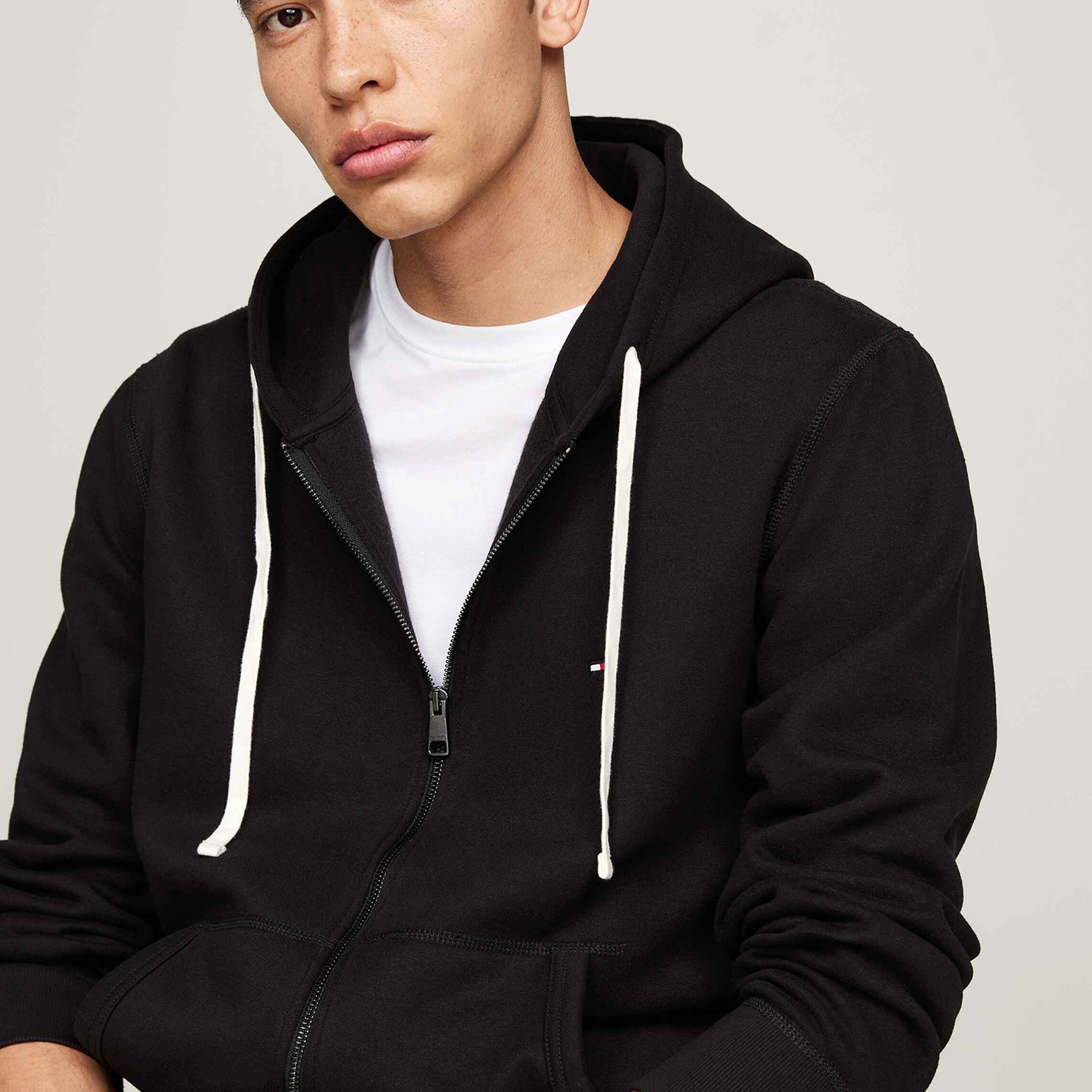 Tommy Hilfiger Erkek Siyah Hoodie