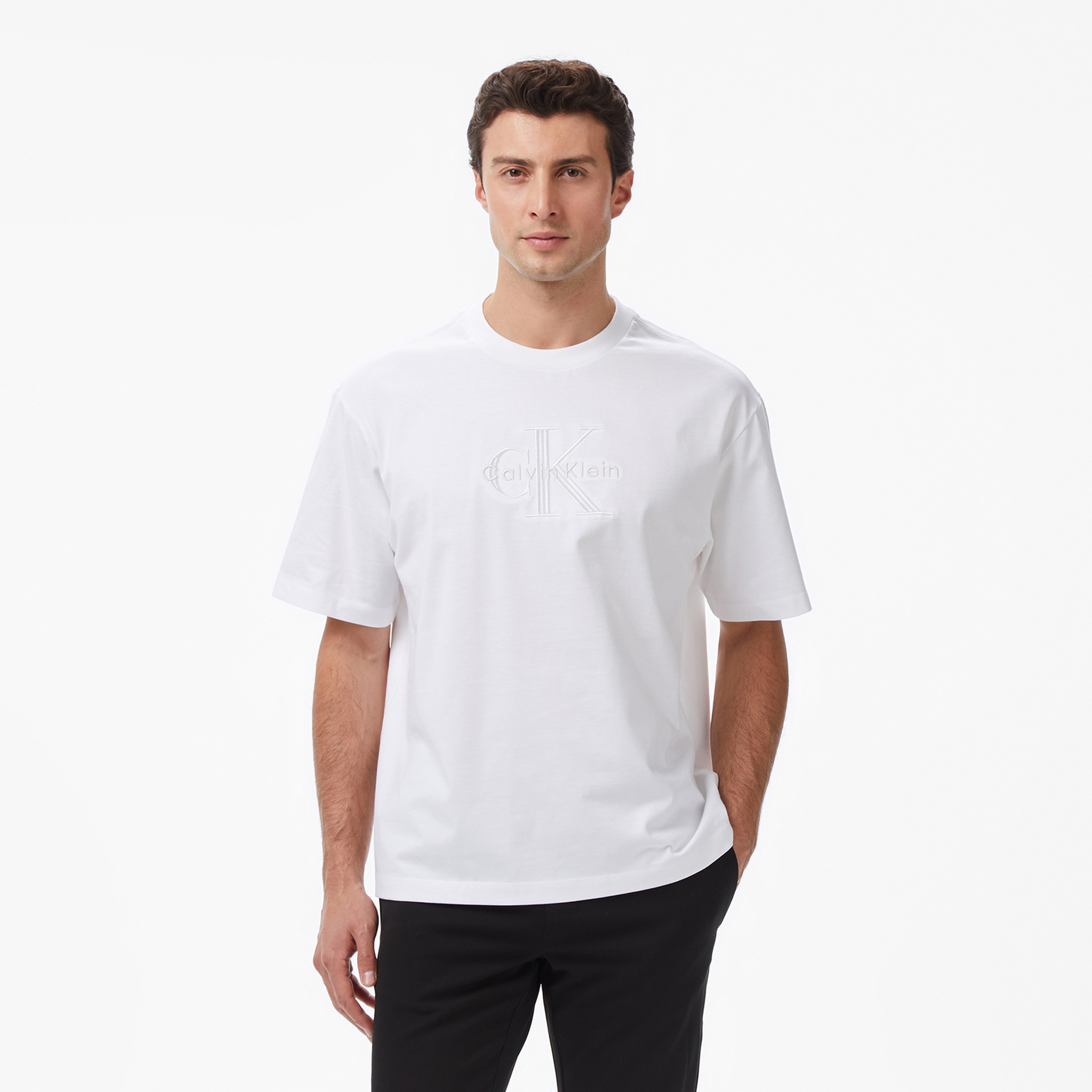 Calvin Klein Low Erkek Beyaz T-Shirt