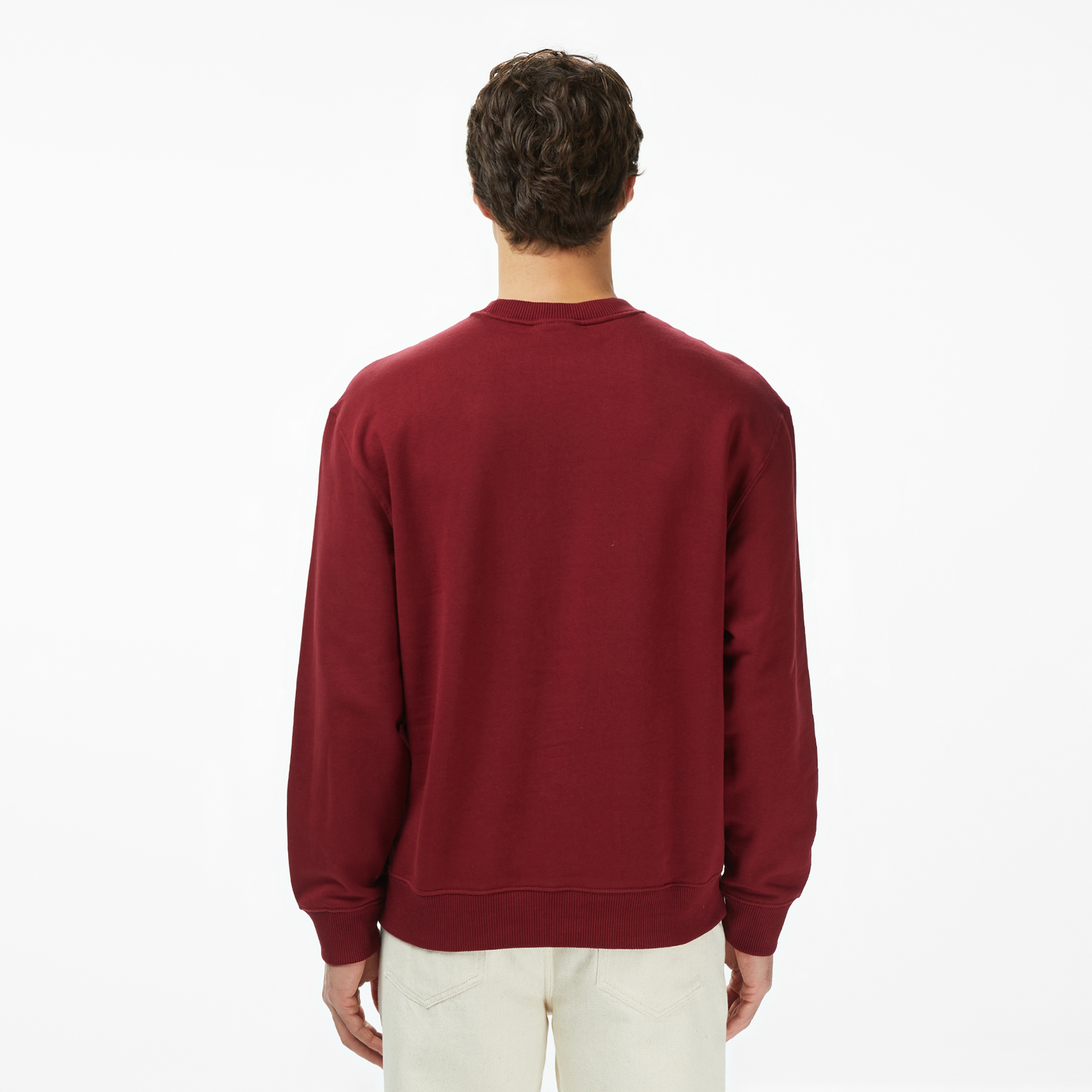 Calvin Klein Terry Monogram Erkek Kırmızı Sweatshirt