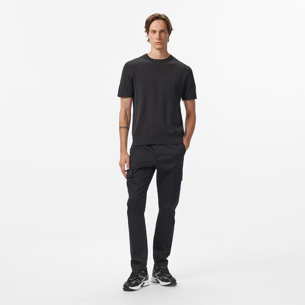 Calvin Klein Slim Refined Cotton Stretch Carg Erkek Siyah Pantolon