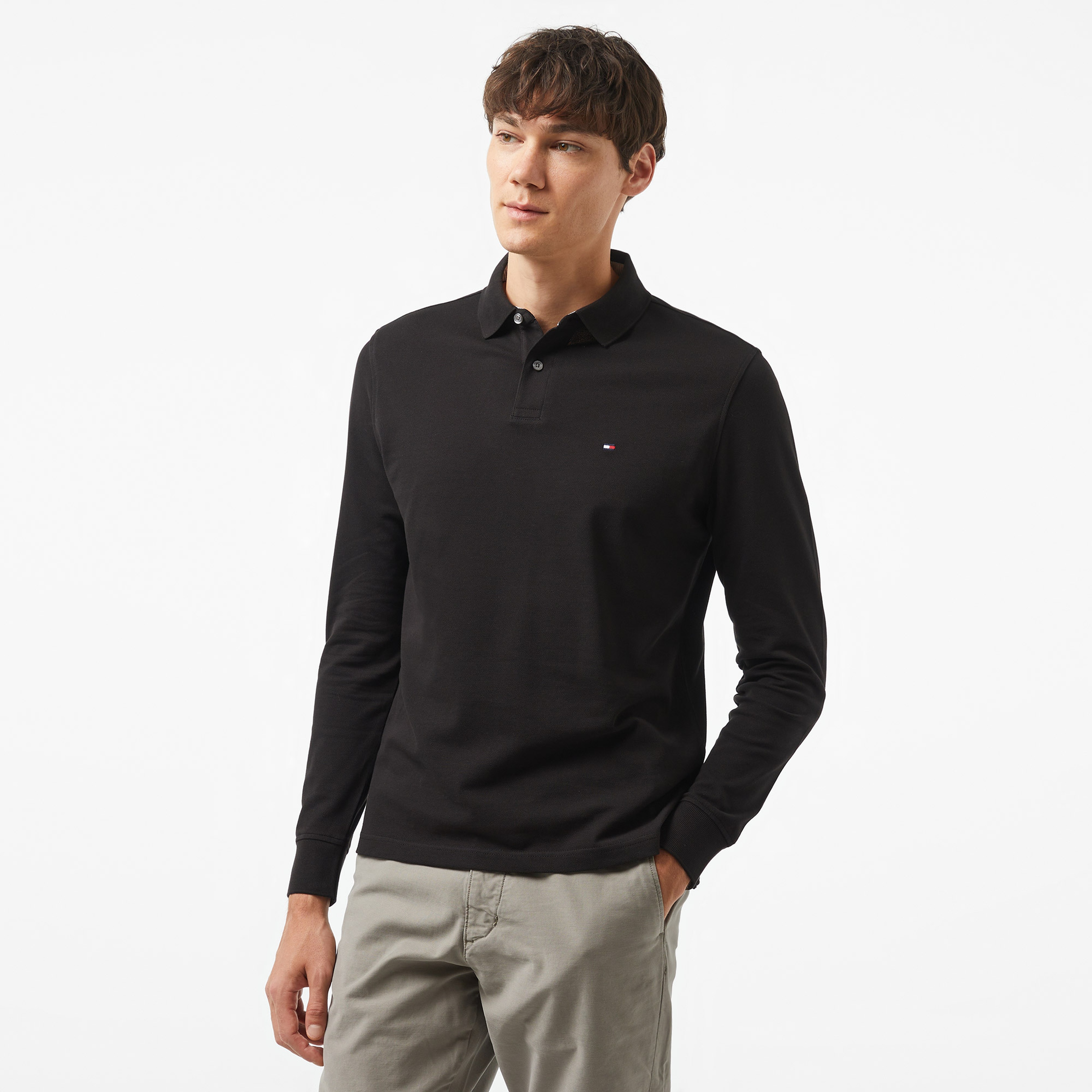 Tommy Hilfiger 1985 Regular Erkek Siyah Polo Yaka T-Shirt