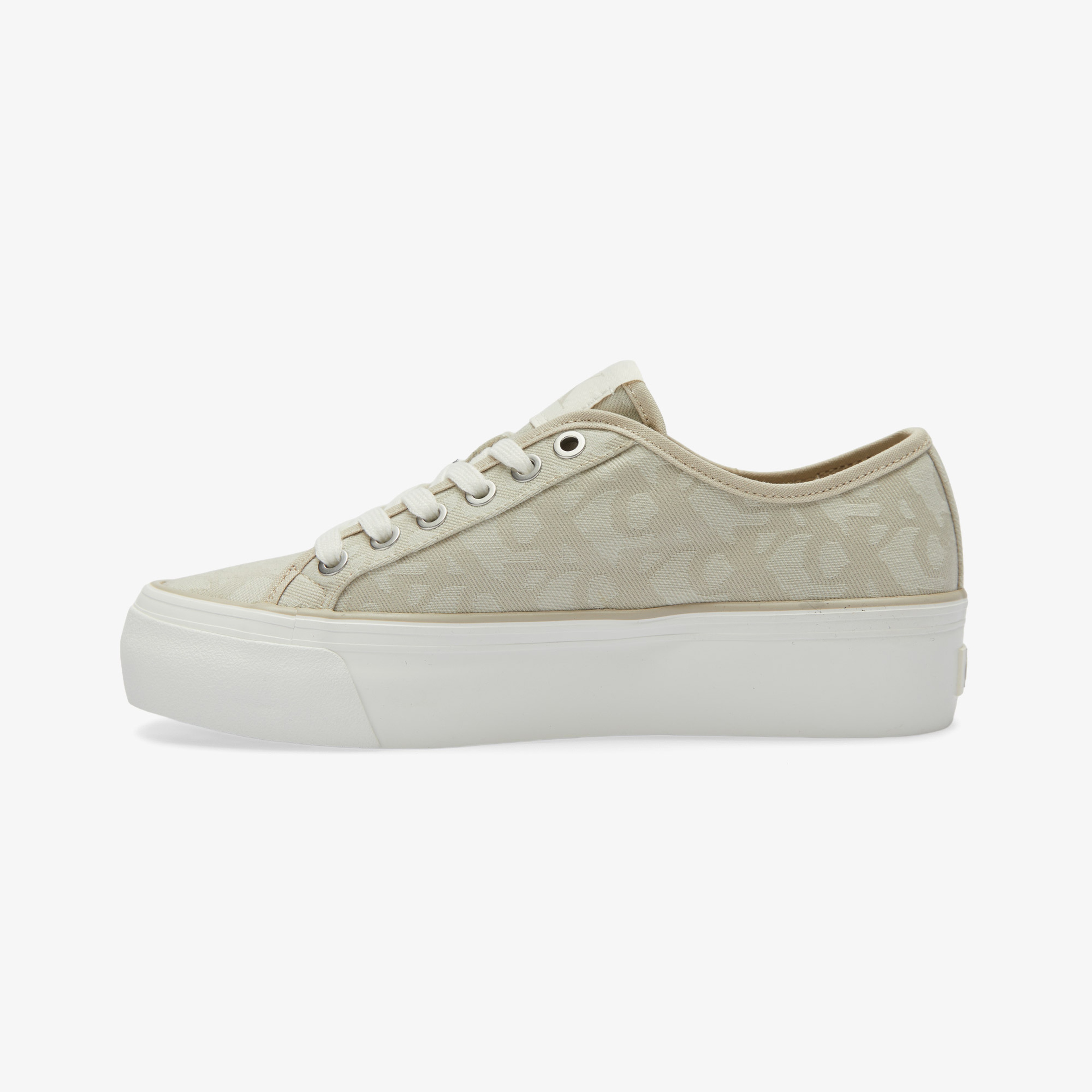 Calvin Klein Flat Jacquard Kadın Bej Sneaker