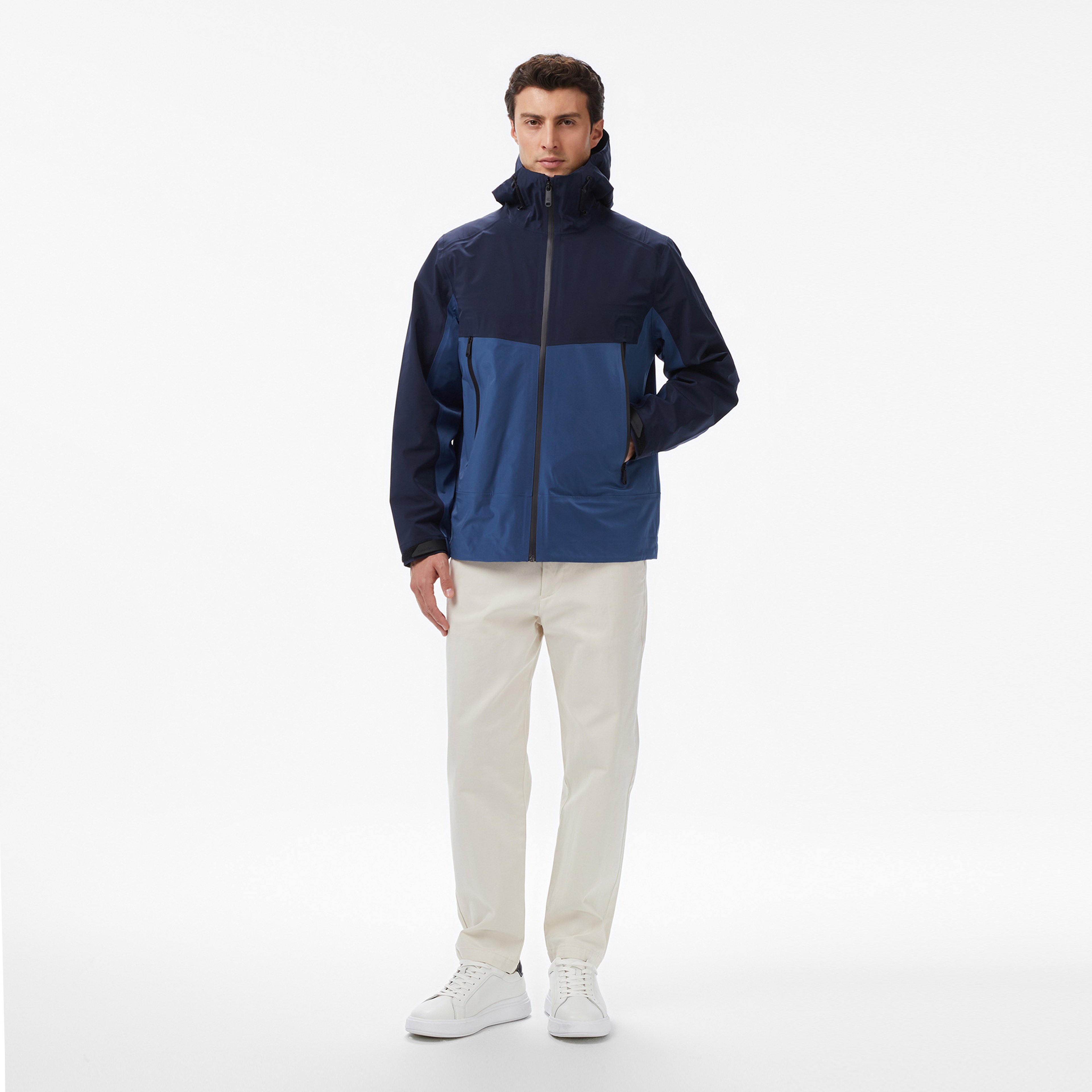 Calvin Klein Colorblock Tech Shell Erkek Mavi Ceket