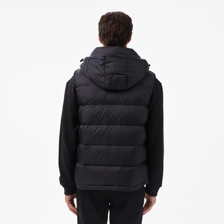 Calvin Klein Nylon Zip Off Hood Down Puf Erkek Siyah Yelek