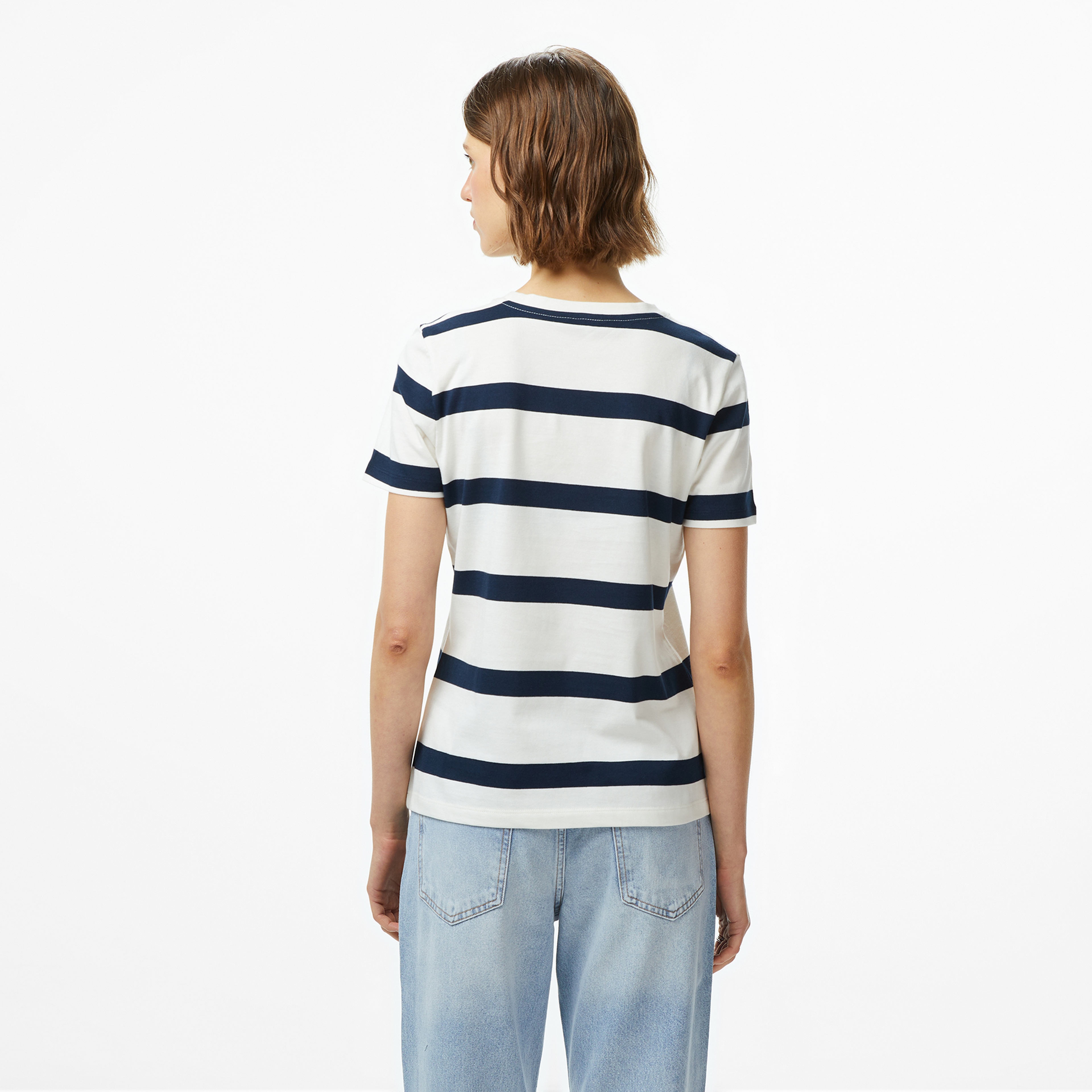 Tommy Hilfiger Script Regular Kadın Mavi T-Shirt