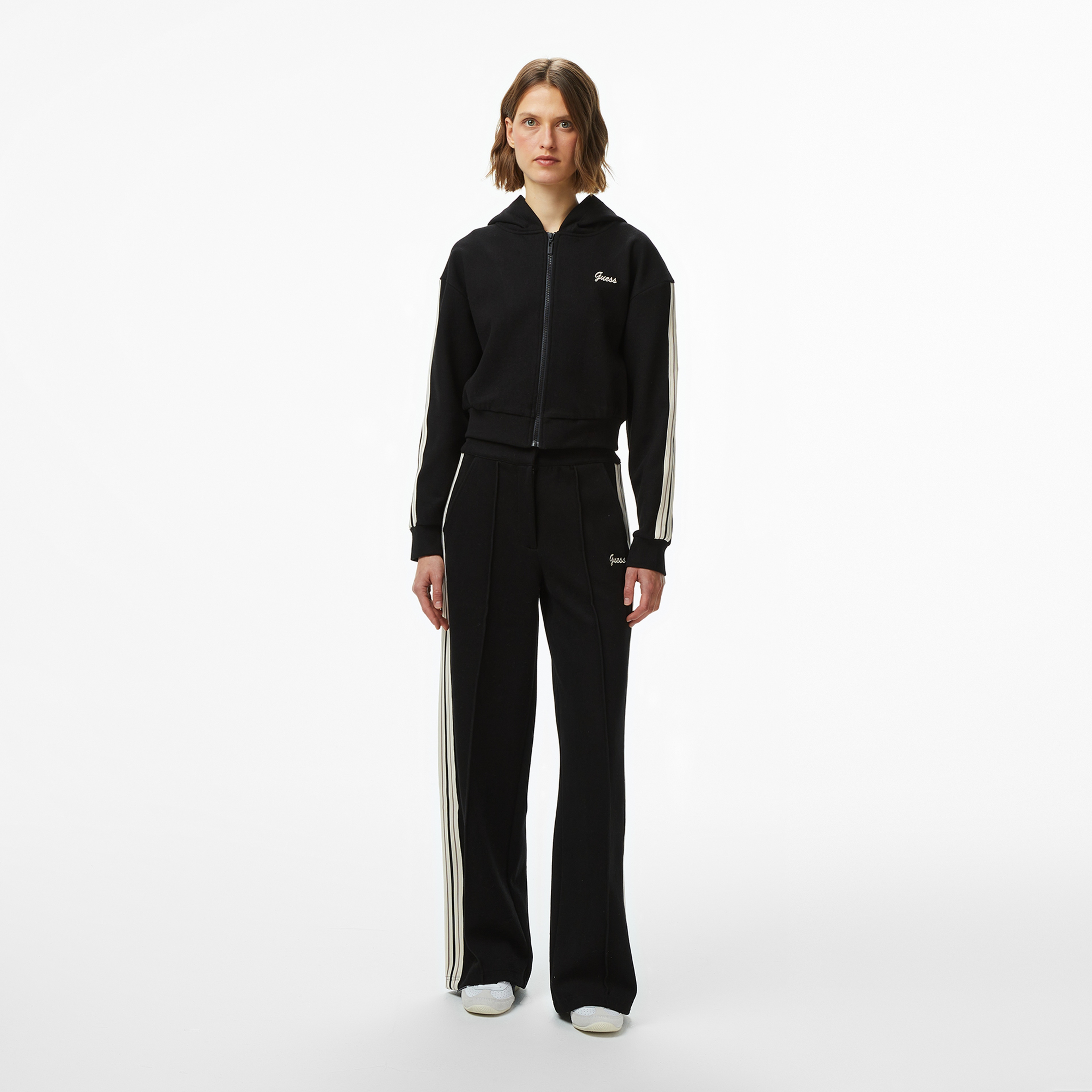 Guess Muriel Yün Karışımlı Kadın Siyah Hoodie