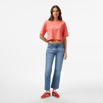 Ucla Helena Kadın Pembe Bisiklet Yaka Crop T-Shirt