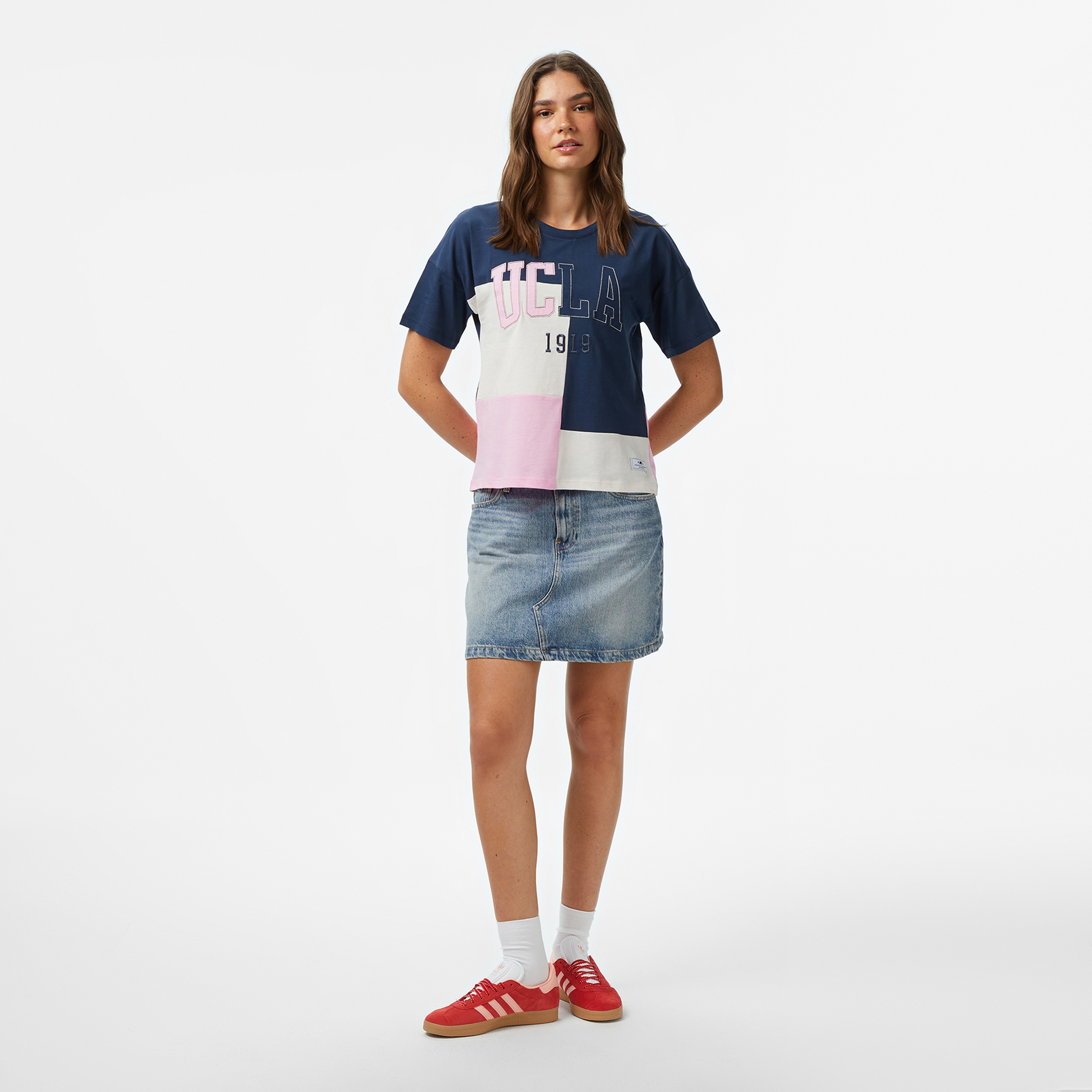 UCLA Flores Kadın Lacivert T-Shirt