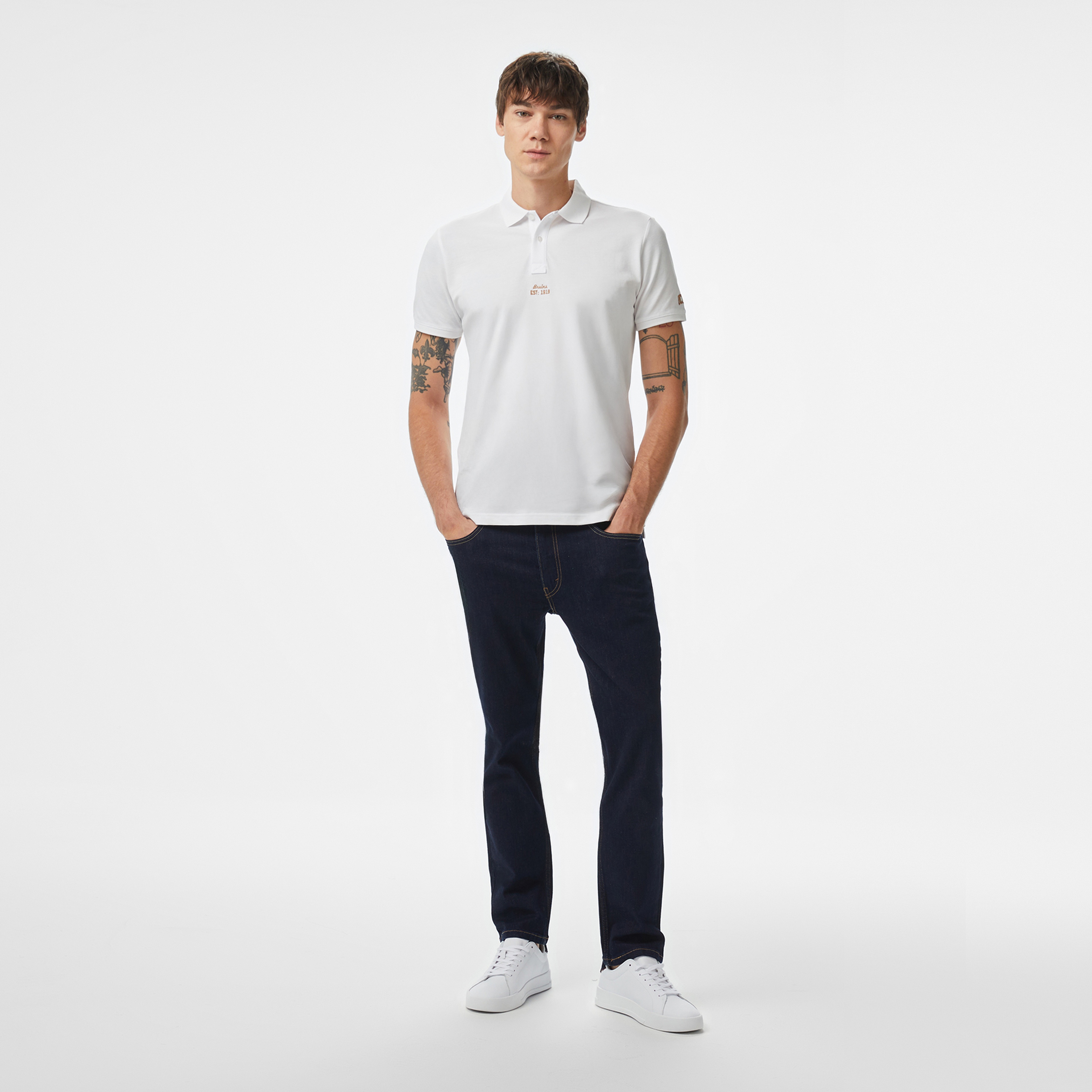 UCLA Quinton Erkek Beyaz Polo