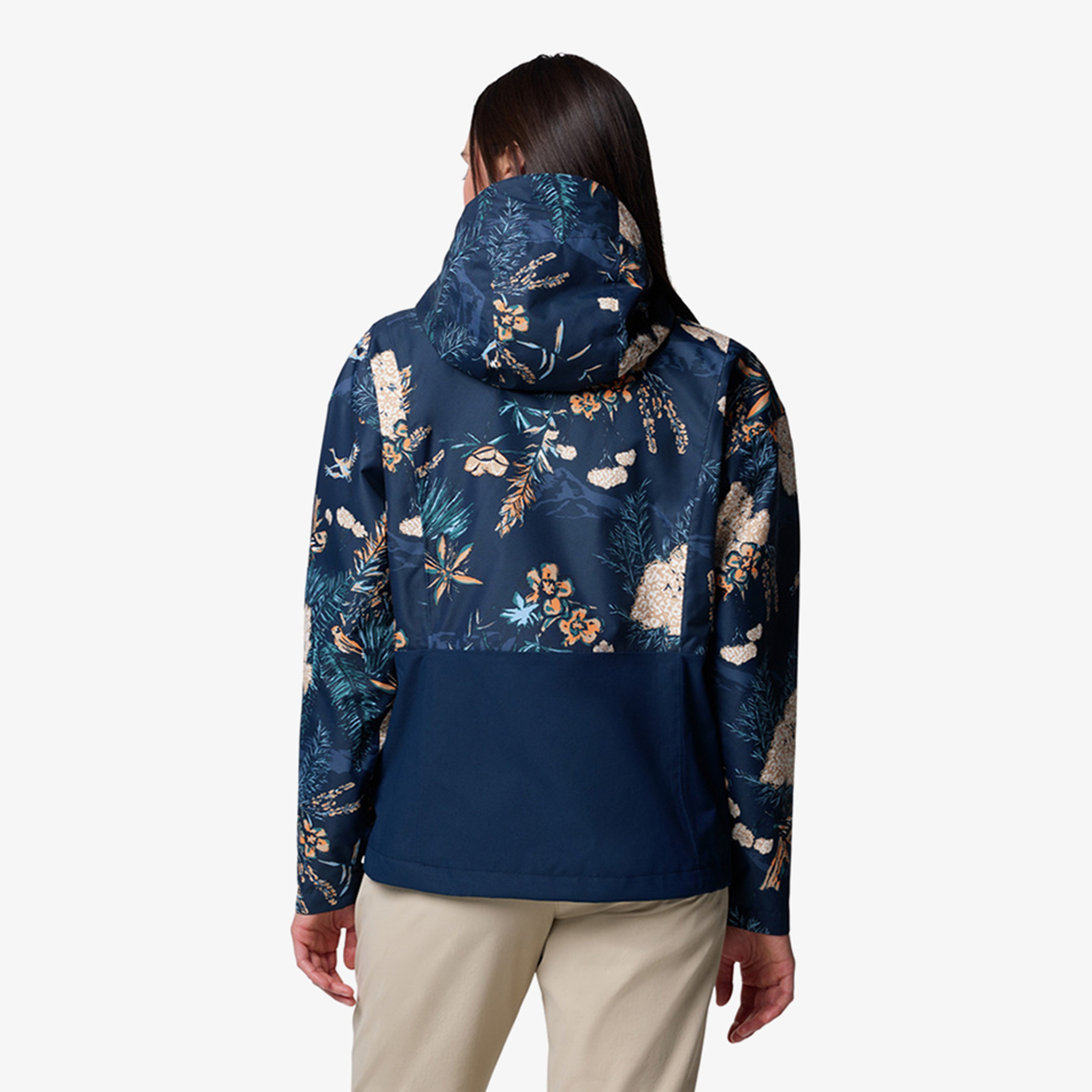 Columbia Hikebound Printed Kadın Lacivert Yağmurluk