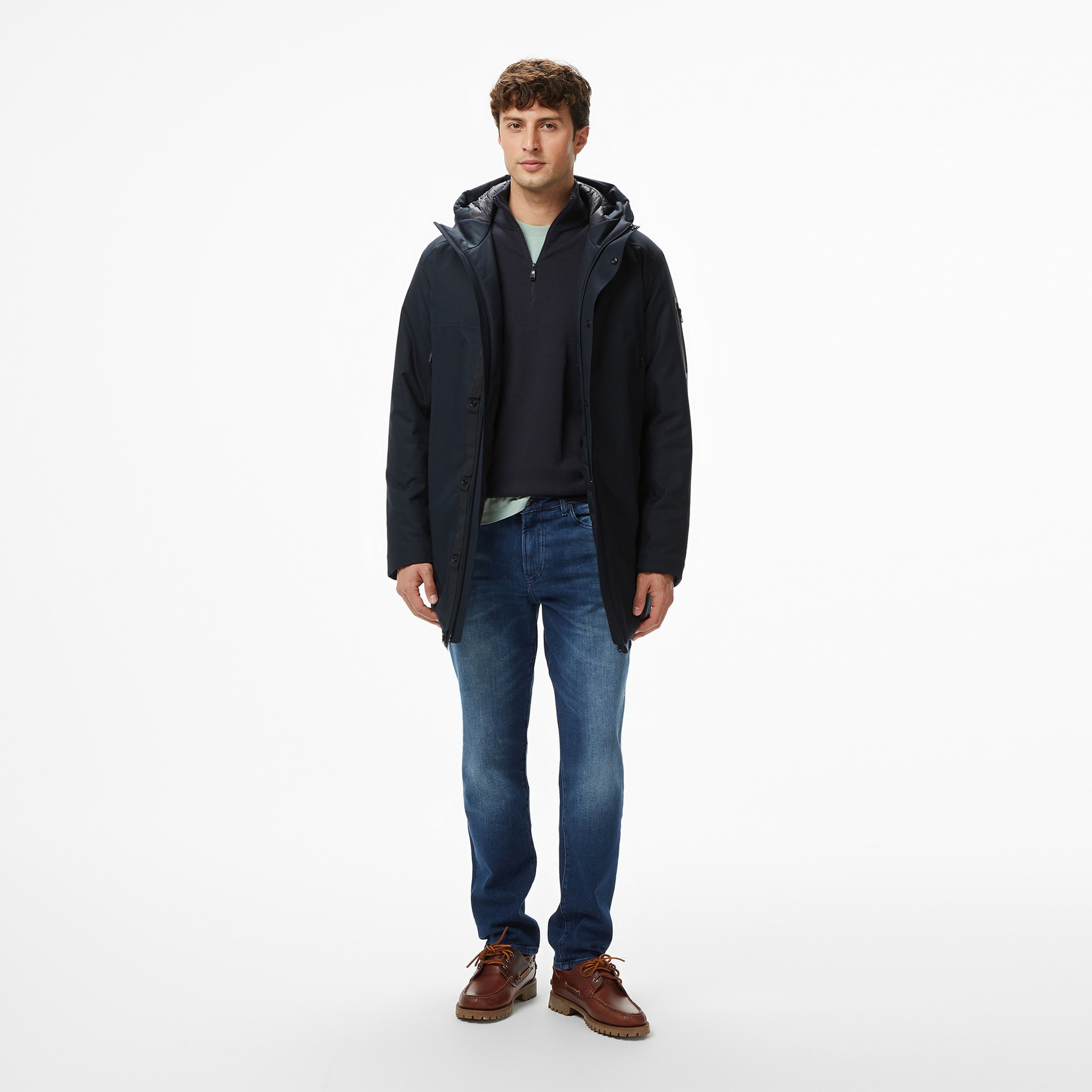 Boss Hexatech Erkek Lacivert Parka