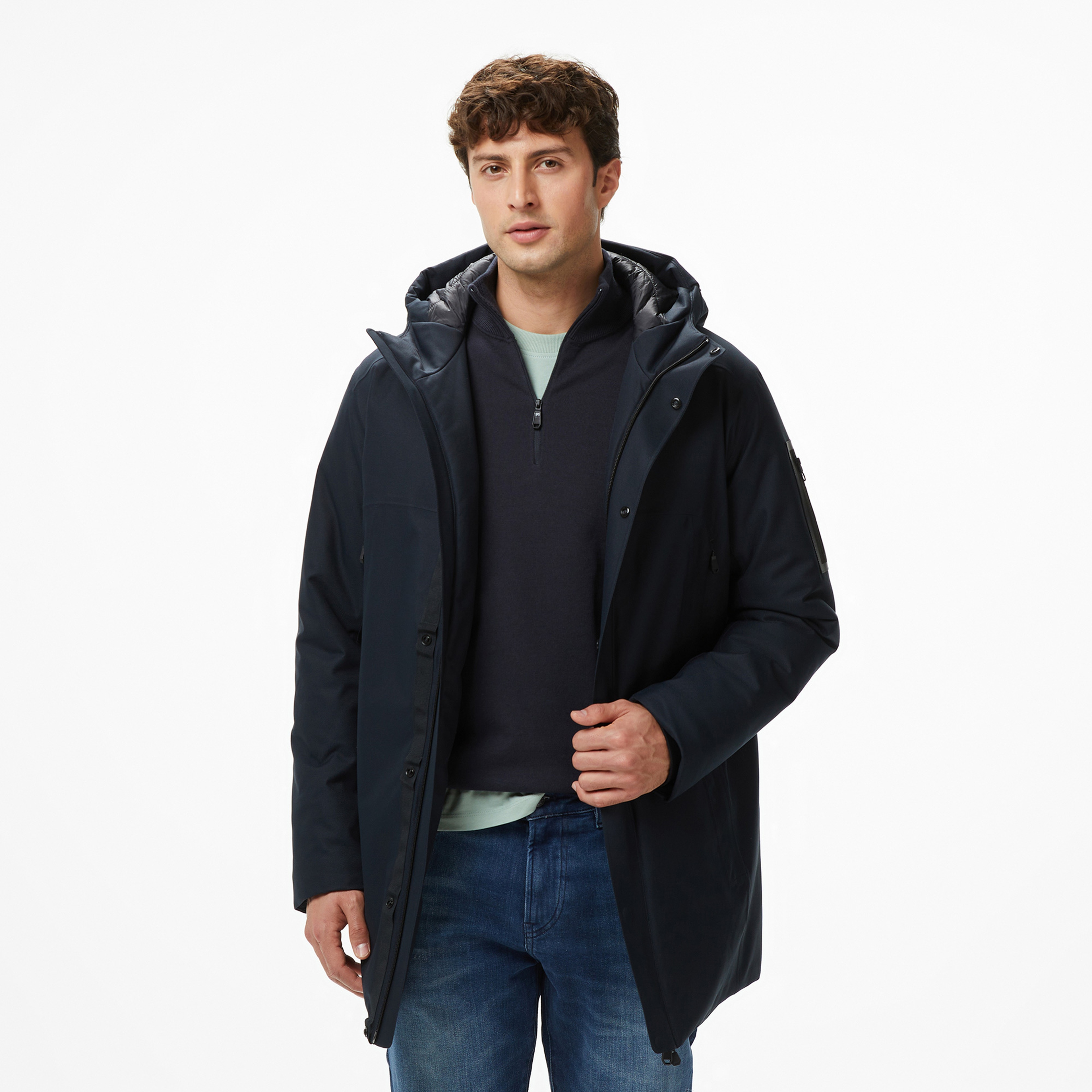 Boss Hexatech Erkek Lacivert Parka