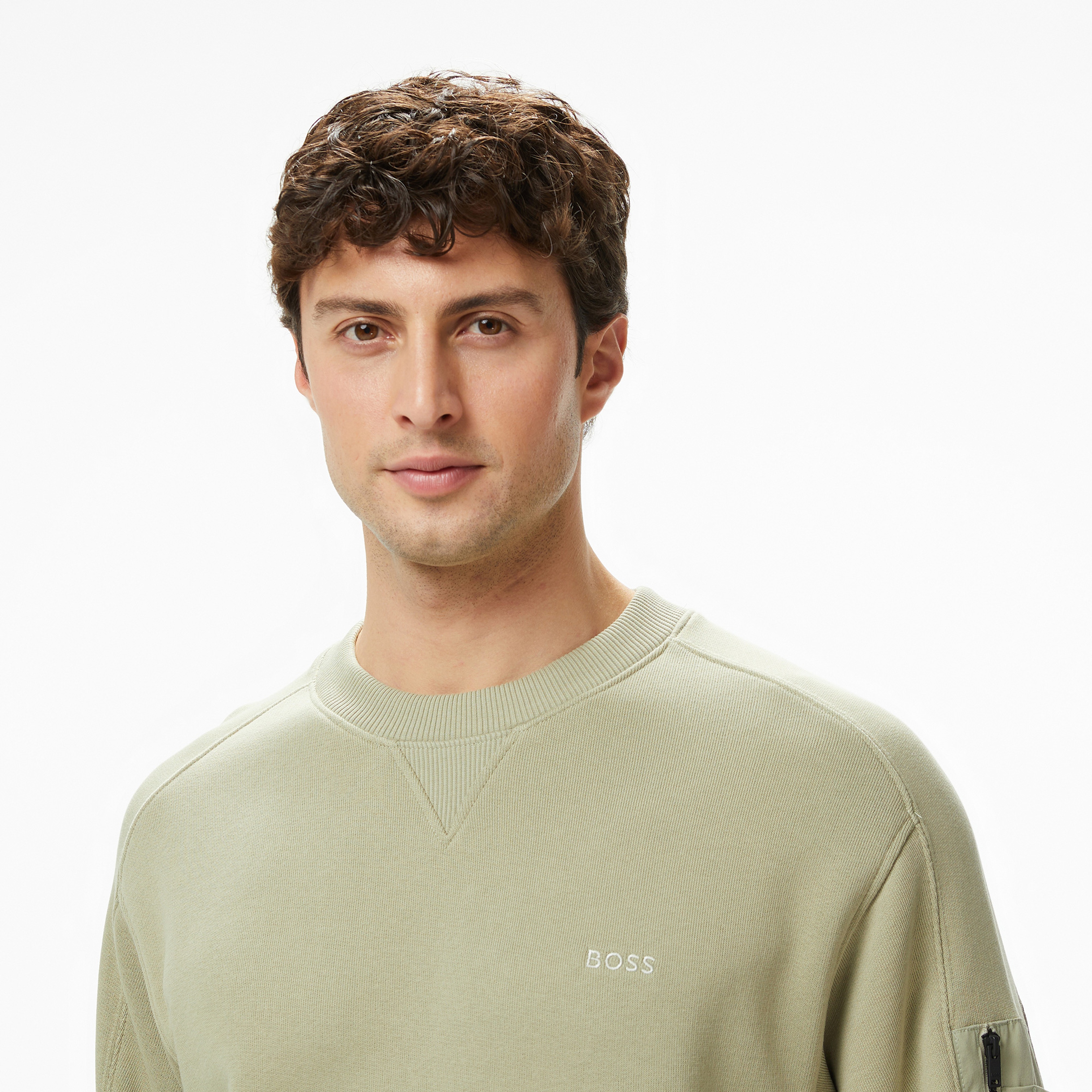 Boss Mixed Erkek Yeşil Sweatshirt