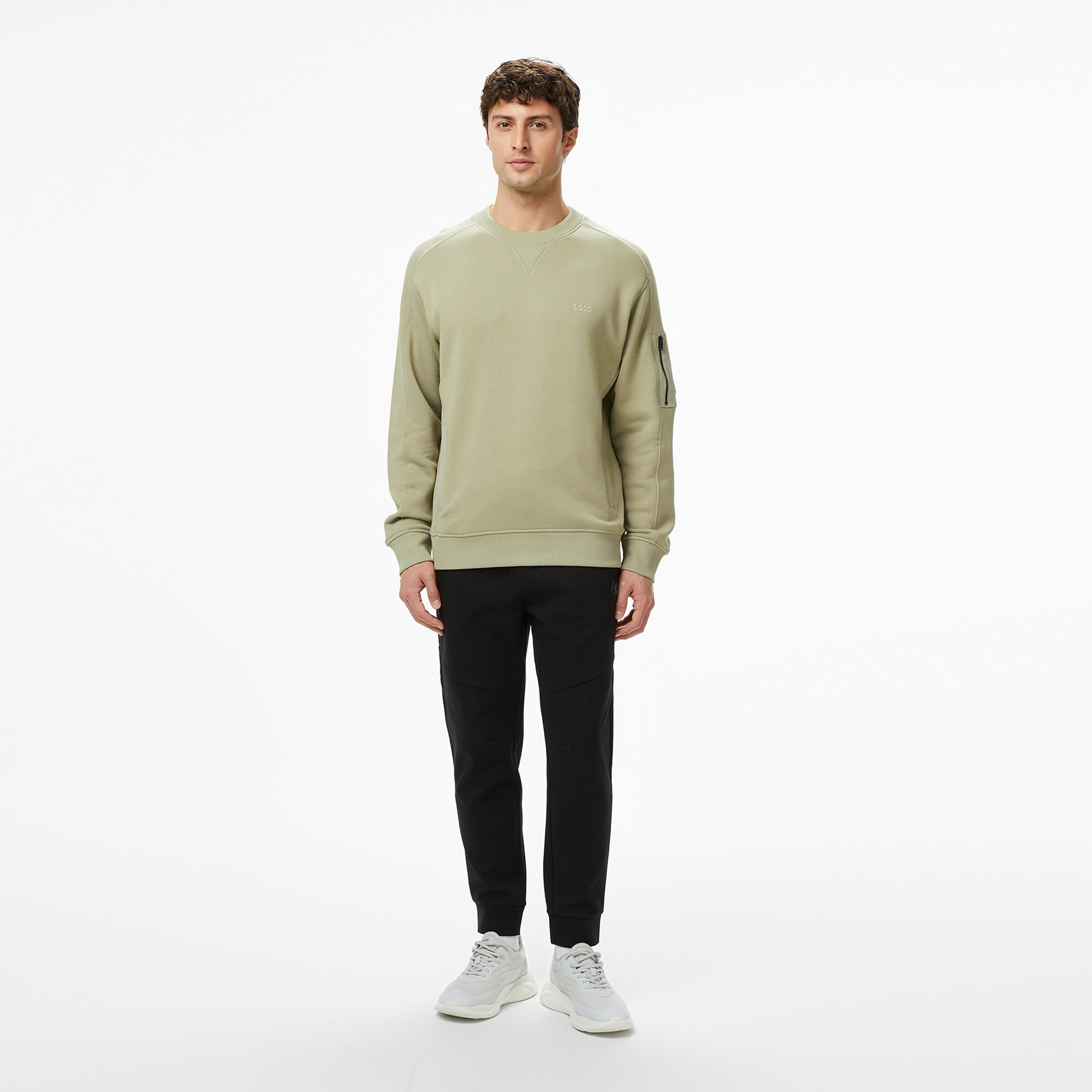 Boss Mixed Erkek Yeşil Sweatshirt