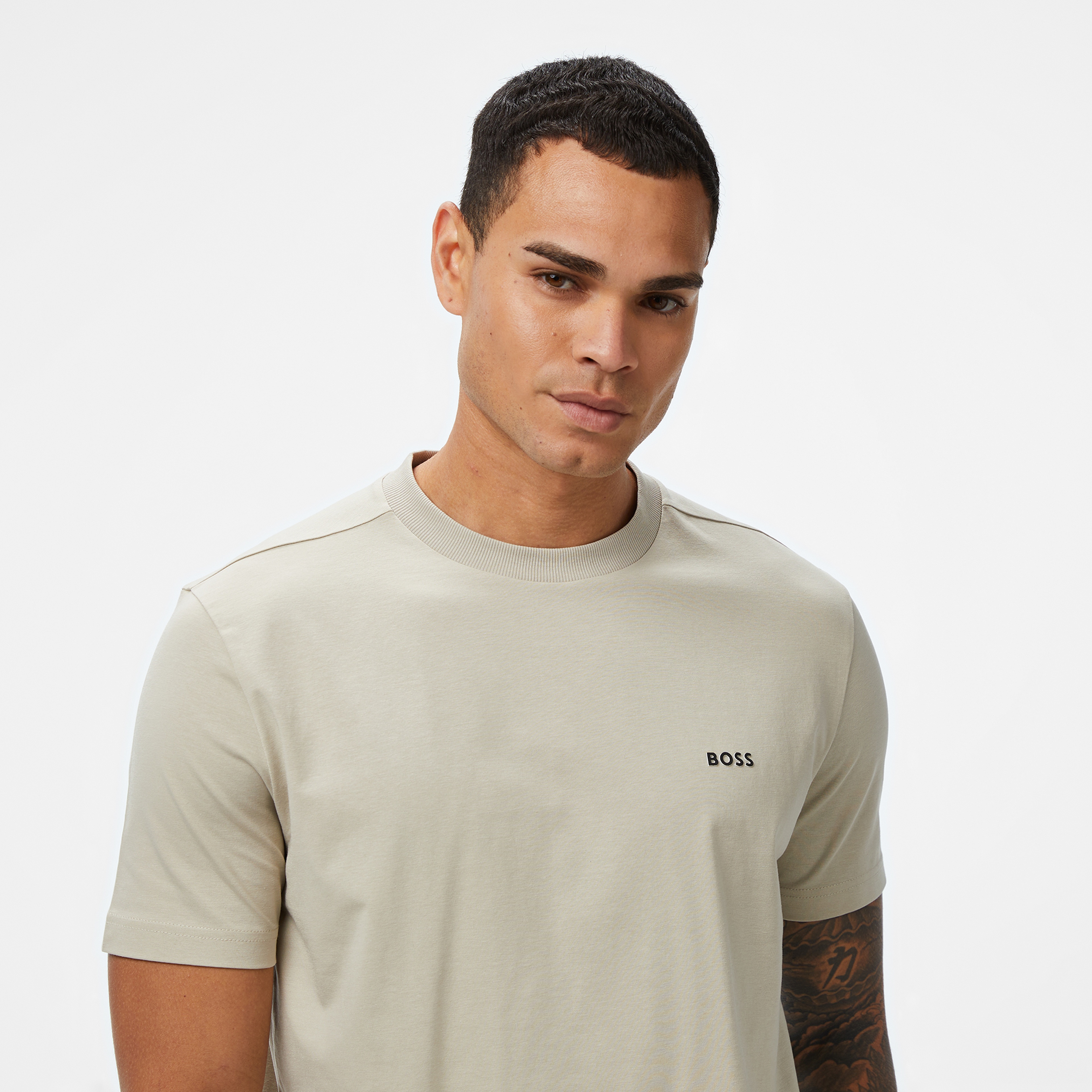 Boss Erkek Açık Bej T-Shirt