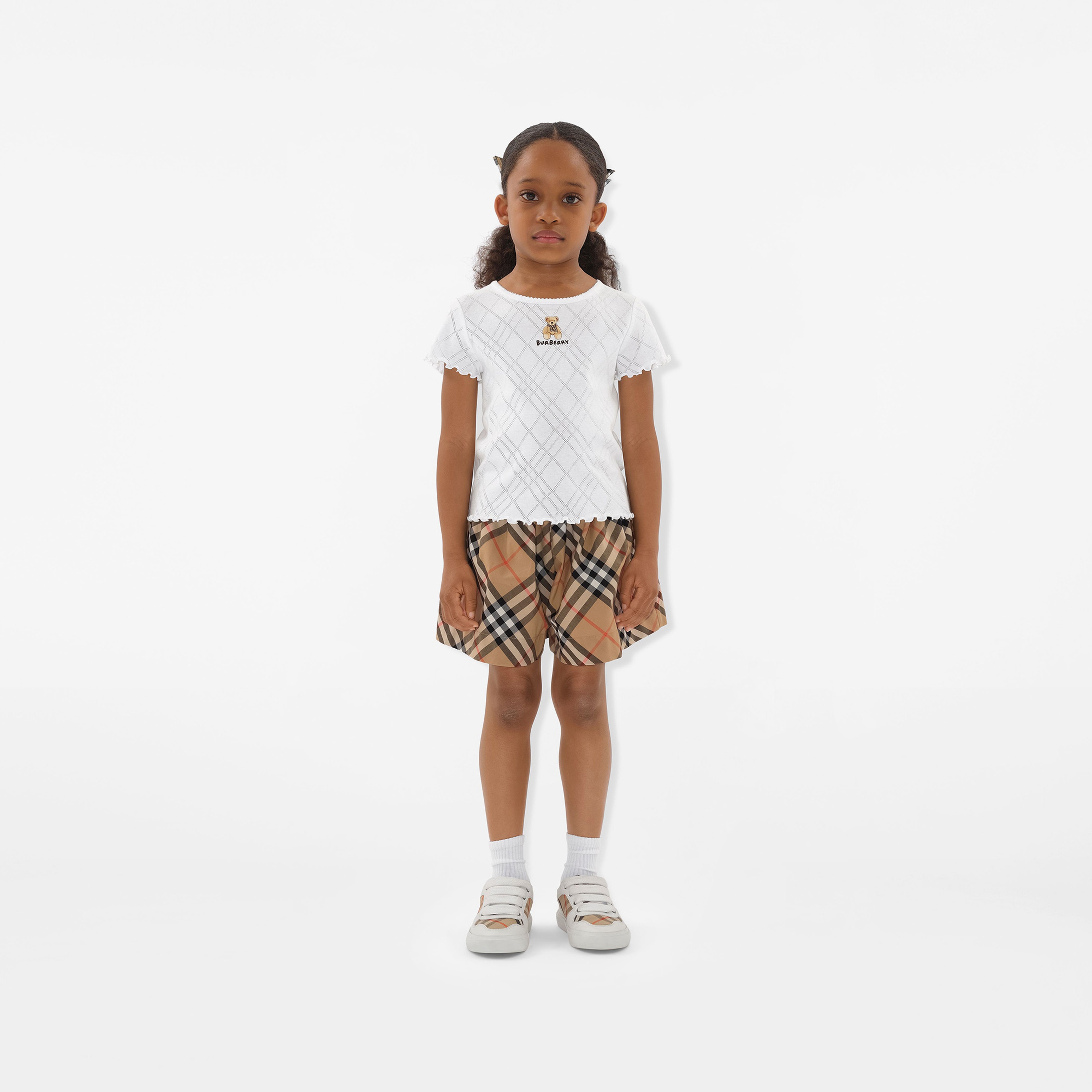 Burberry Çocuk Beyaz T-Shirt