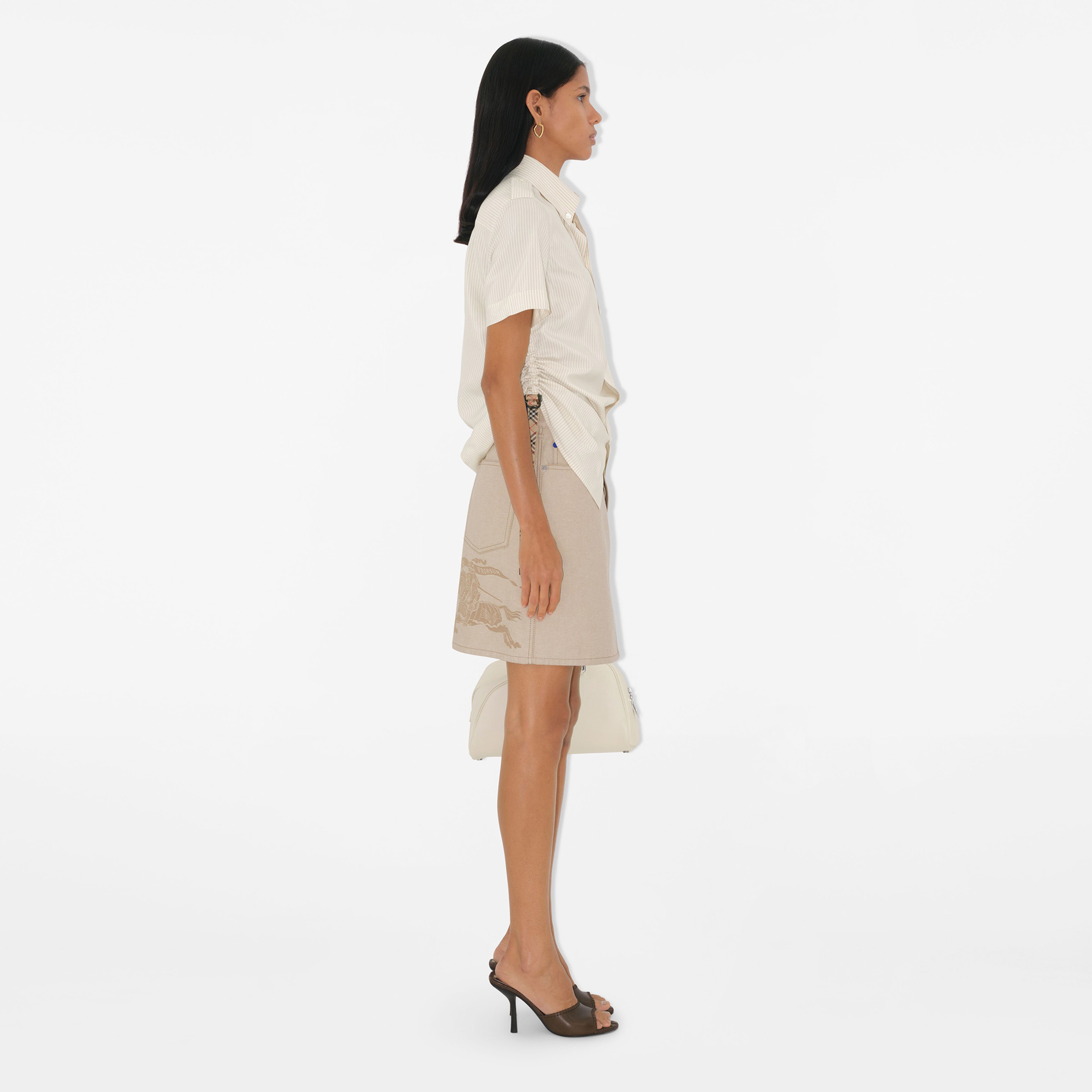 Burberry Kadın Gri Etek